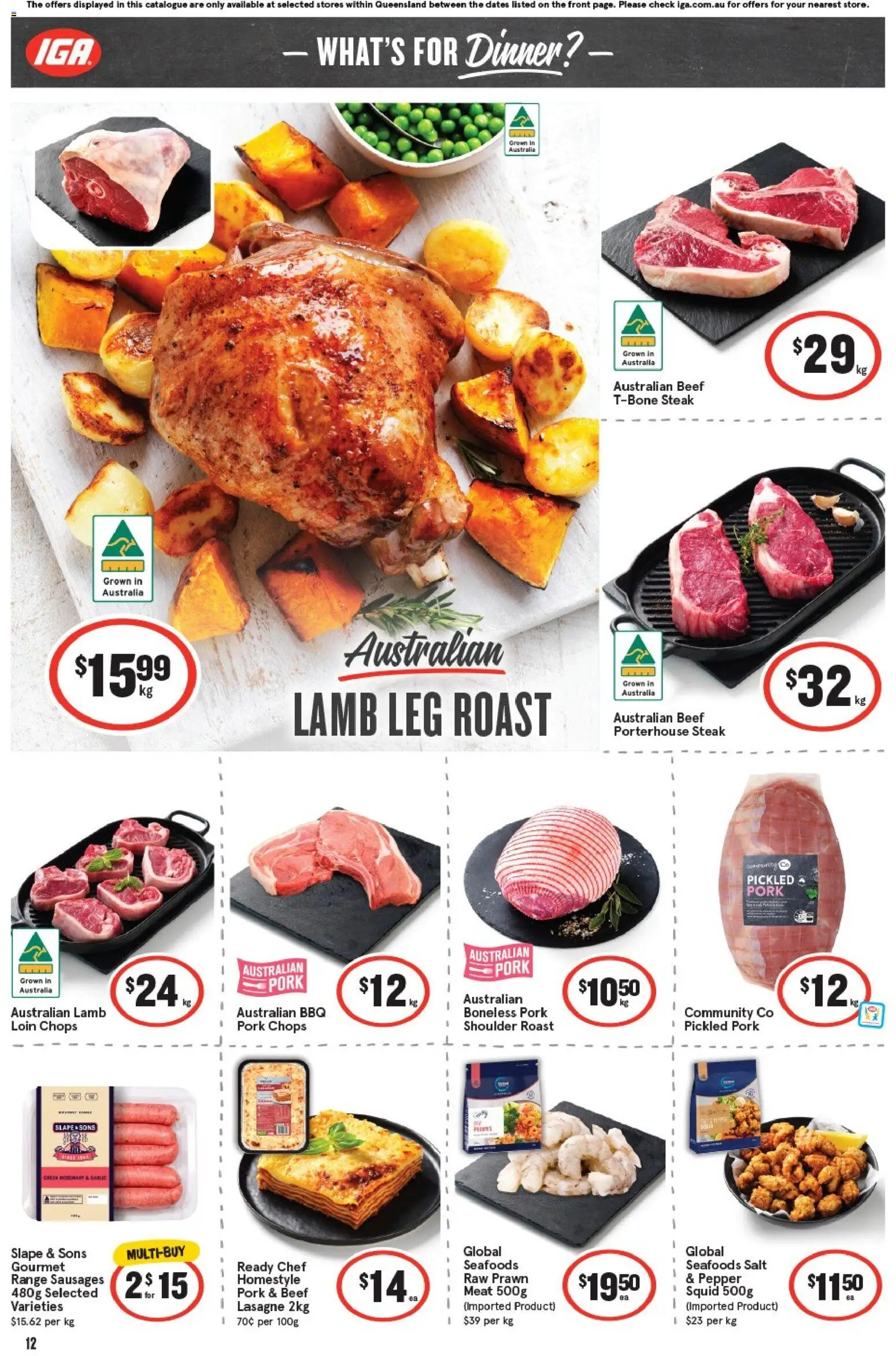 IGA catalogue - valid from 05.11.2025 | Page: 12 | Products: Lamb, Meat, Steak, Salt