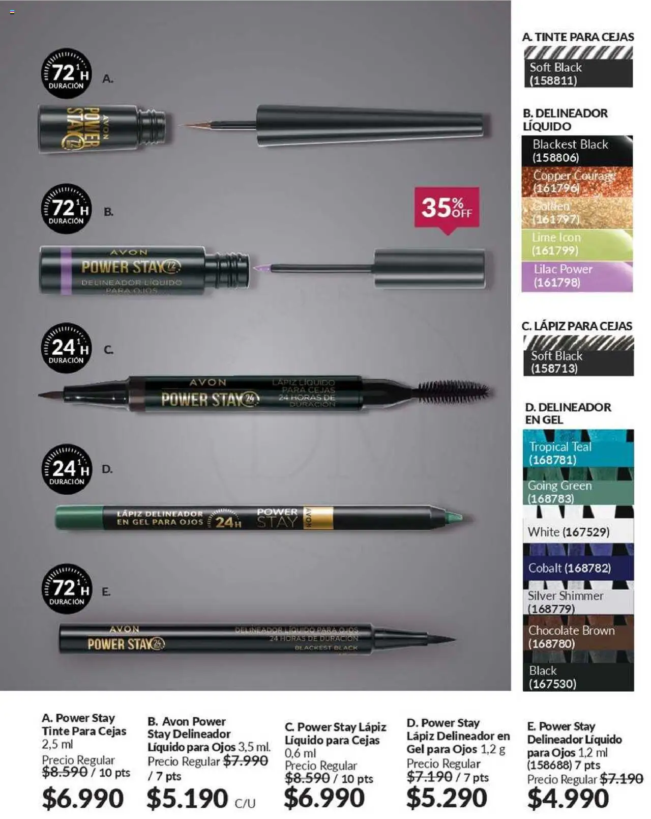 Catálogo Avon Campaña 12 │ válido desde el 13.07.2025 | Página: 10 | Productos: Delineador, Chocolate, Tinte