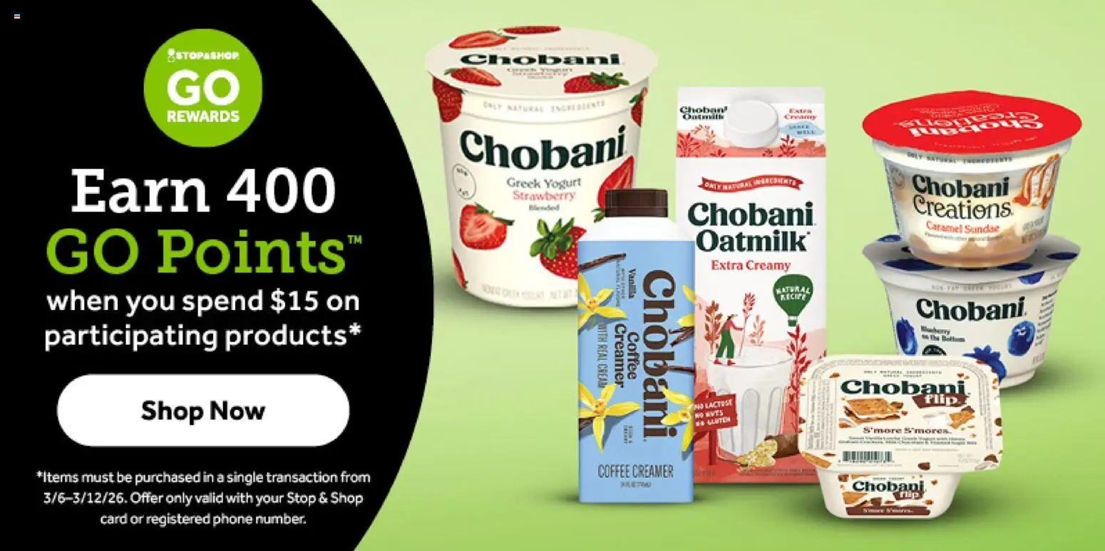 Stop & Shop Weekly Circular - CT - valid from 06.03.2026 | Page: 2 | Products: Yogurt, Coffee, Cream, Phone