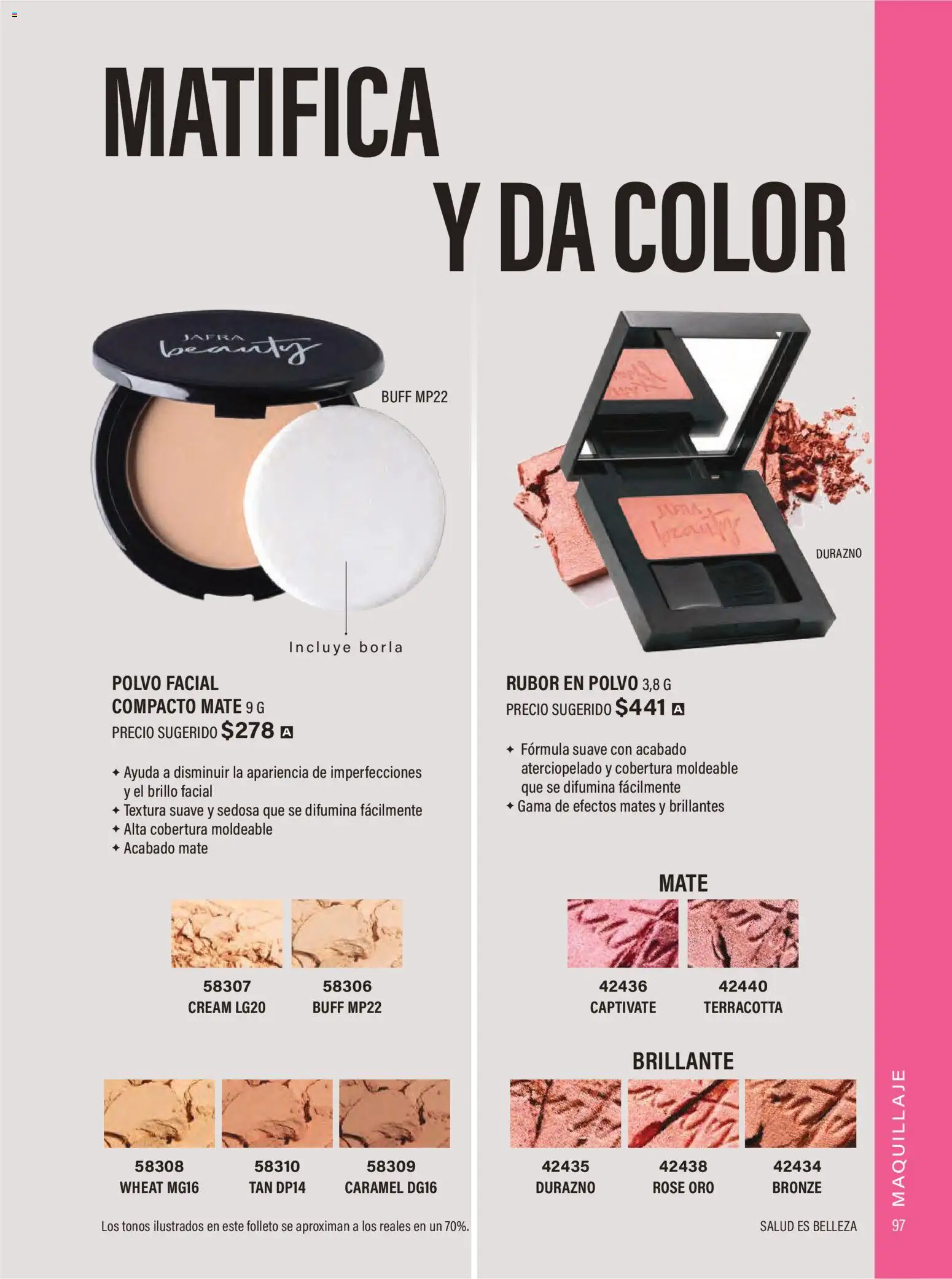 Nuevas ofertas de JAFRA válidas en toda la República Mexicana desde el 01.02.2026. ¡Encuentra las mejores ofertas en JAFRA catálogo Organizador de Ventas! | Página: 95 | Productos: Durazno, Mate, Maquillaje, Rubor