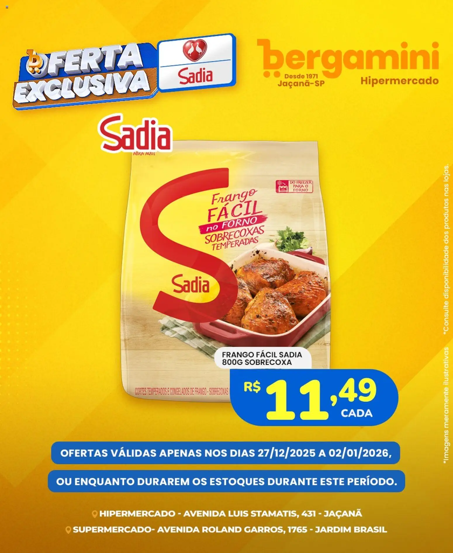 Supermercado Bergamini Folheto - válido de 27.12.2025 | Página: 5 | Produtos: Forno, Freezer, Frango