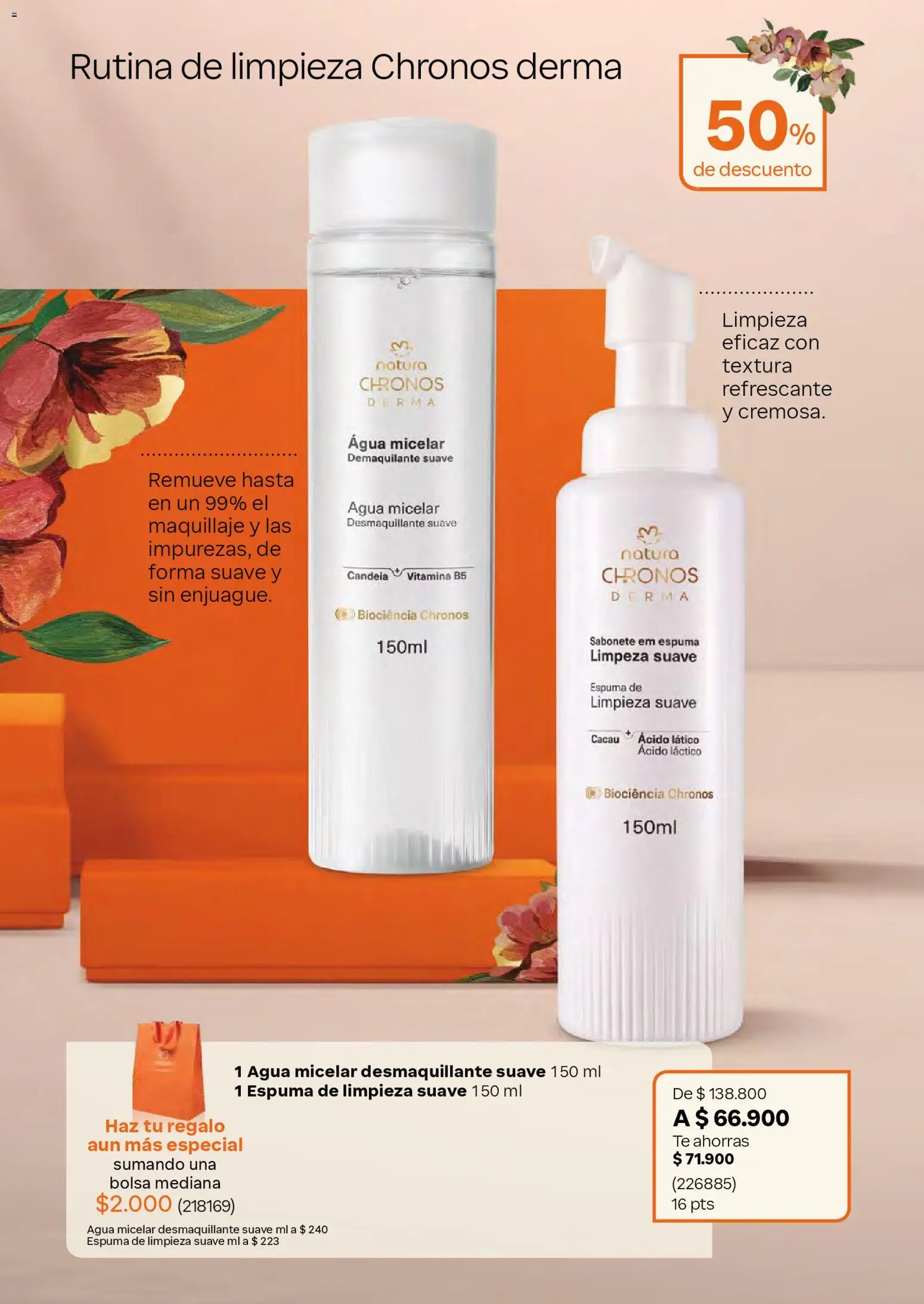 Natura revista - valida desde el 01.03.2026 | Página: 38 | Productos: Agua, Bolsa, Maquillaje, Desmaquillante