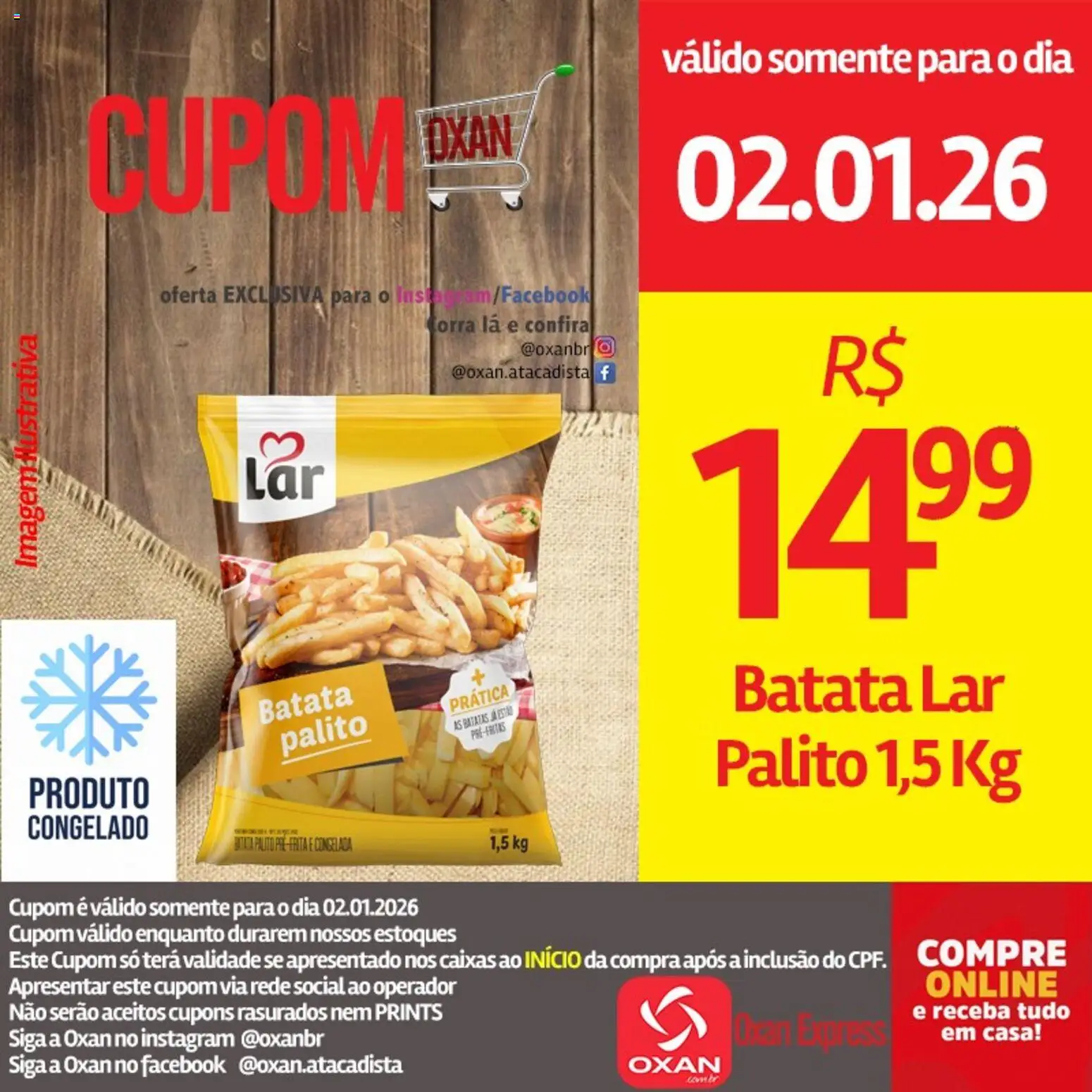 Oxan Atacadista Folheto - válido de 02.01.2026 | Página: 8 | Produtos: Batata