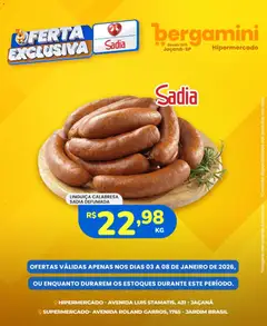 Supermercado Bergamini - Ofertas Sadia e Perdigão - Pré-Visualização do folheto da loja Supermercado Bergamini, válido de 03.01.2026