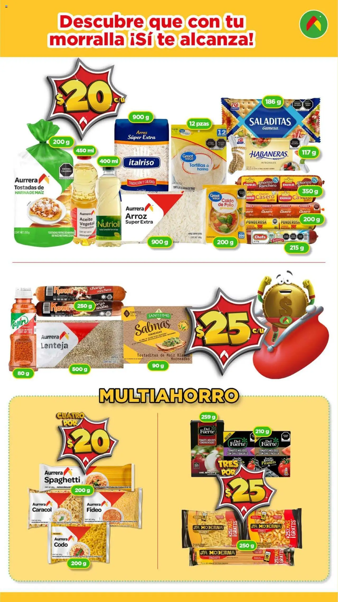 Nuevas ofertas de Bodega Aurrerá válidas en toda la República Mexicana desde el 17.09.2025. ¡Encuentra las mejores ofertas en Bodega Aurrerá - Folleto Morralla! | Página: 6 | Productos: Pollo, Maíz, Chorizo, Tomates