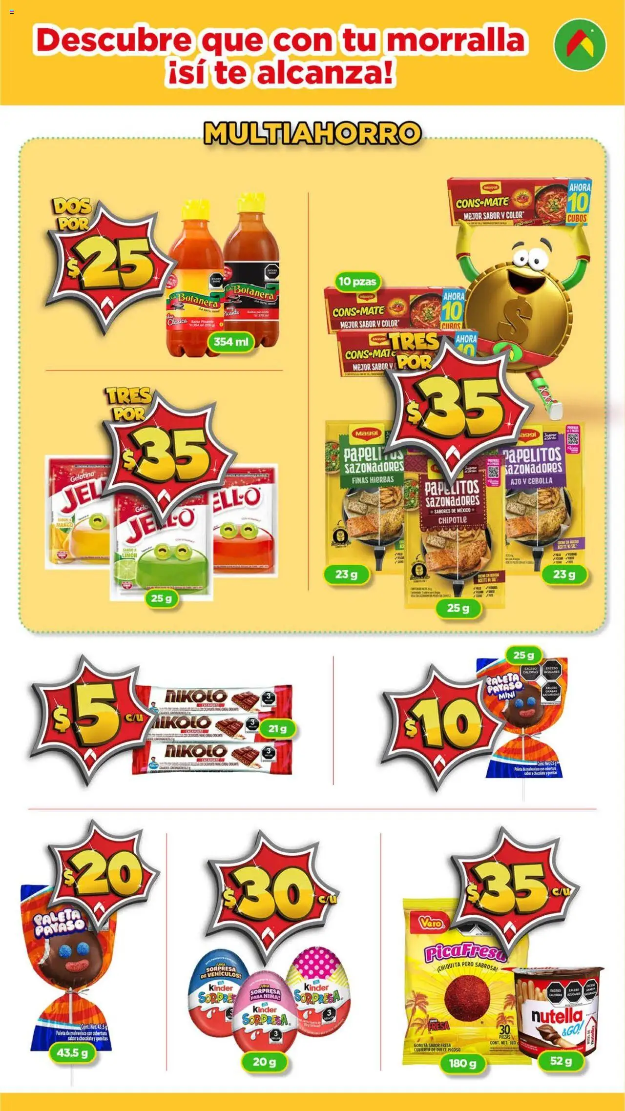 Nuevas ofertas de Bodega Aurrerá válidas en toda la República Mexicana desde el 31.07.2025. ¡Encuentra las mejores ofertas en Bodega Aurrerá - Folleto Aquí si te Alcanza Morralla ! | Página: 7 | Productos: Ajo, Limón, Chocolate, Té