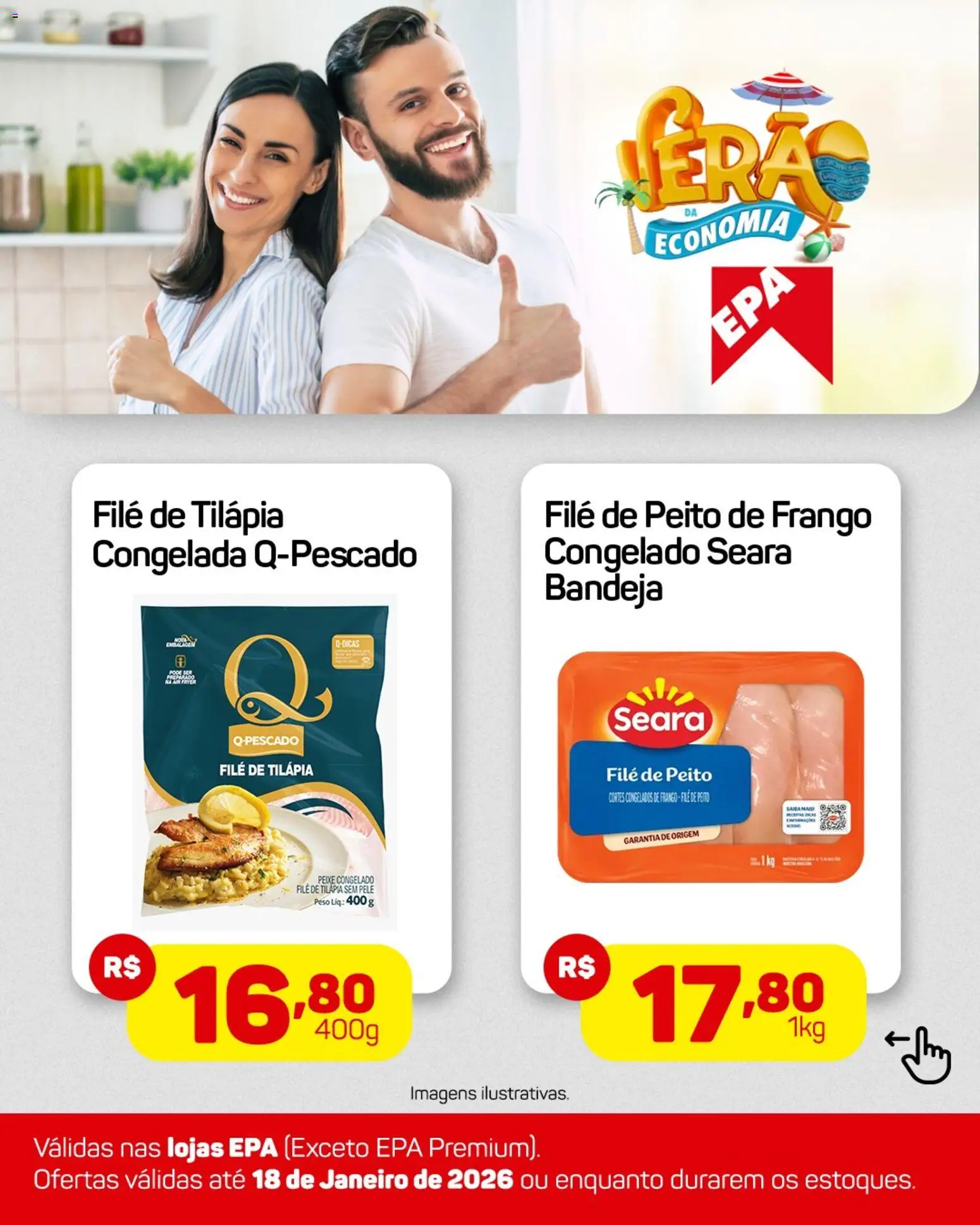 EPA Folheto - válido de 12.01.2026 | Página: 1 | Produtos: Tilápia, Peixe, Frango, Filé de tilápia
