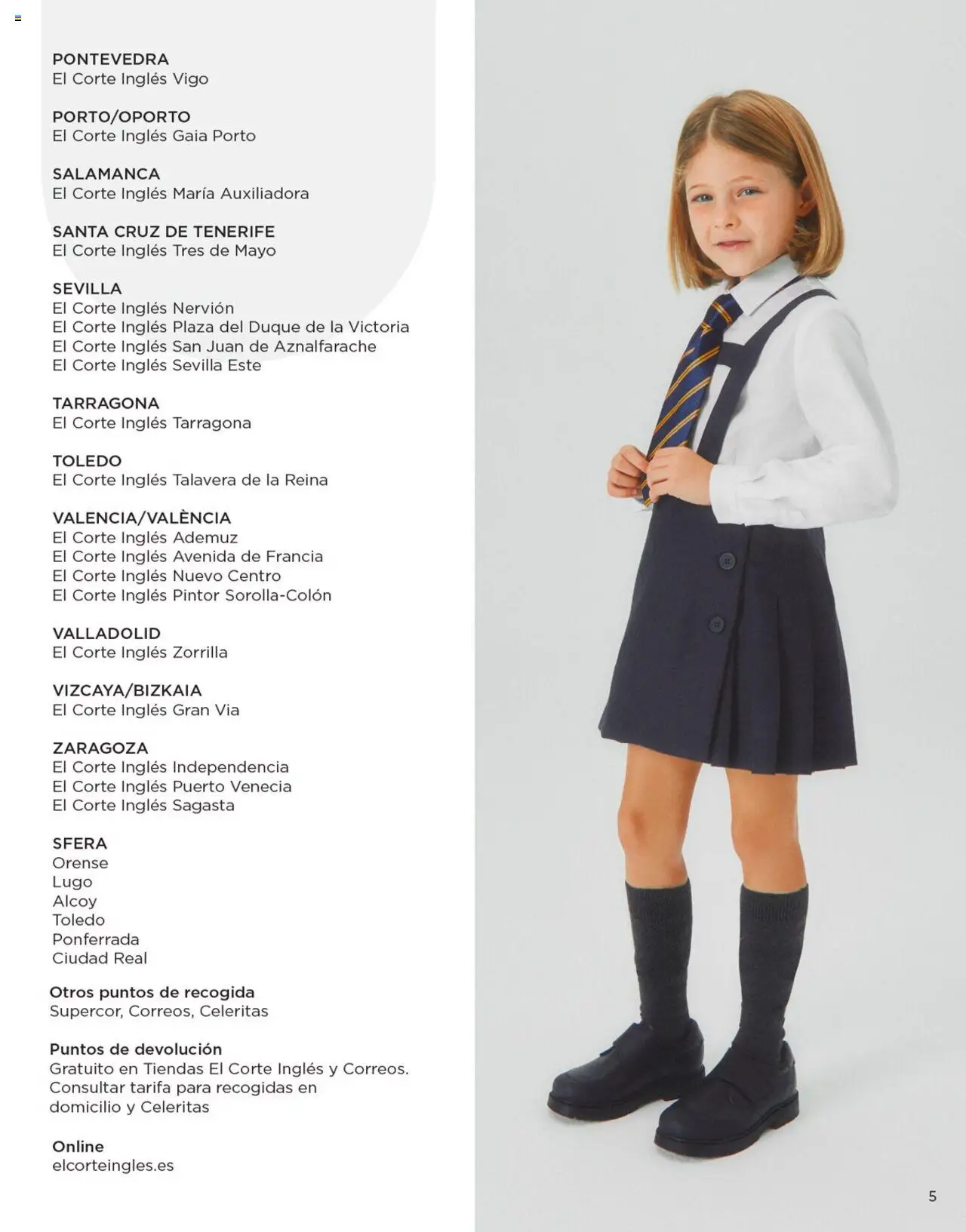 Nuevas ofertas de El Corte Inglés válidas en toda la República Mexicana desde el 04.04.2025. ¡Encuentra las mejores ofertas en El Corte Inglés catálogo Colección Uniformes 2024! | Página: 5