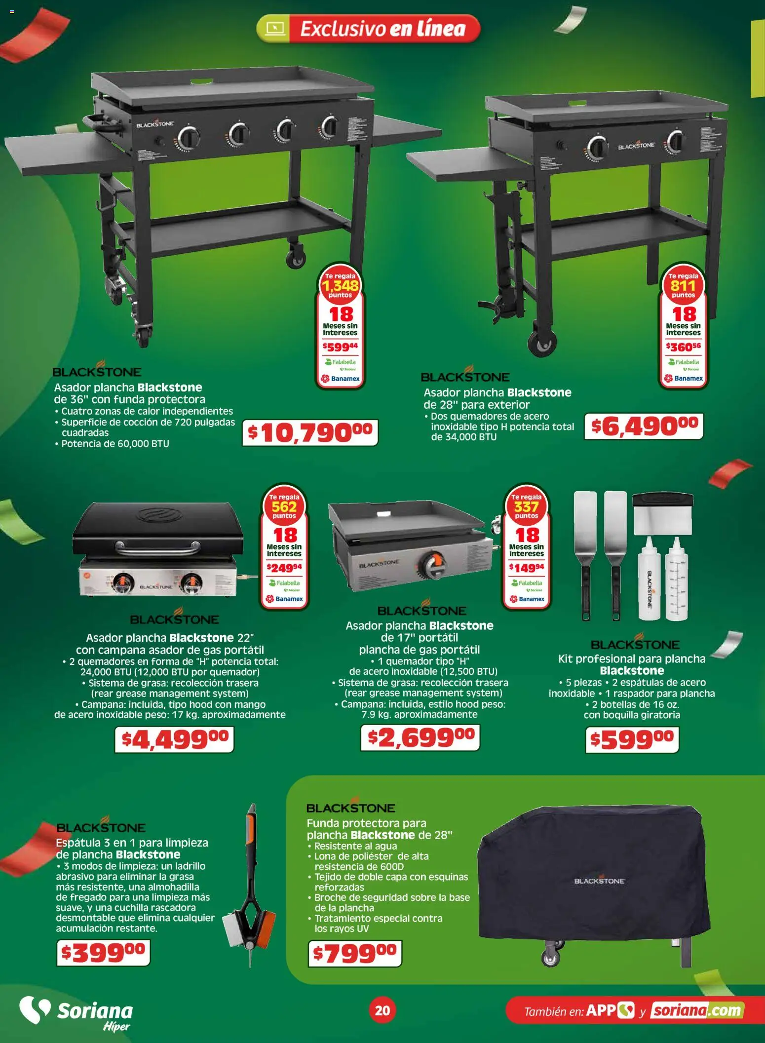 Nuevas ofertas de Soriana válidas en toda la República Mexicana desde el 15.04.2026. ¡Encuentra las mejores ofertas en Soriana En México apoyamos con todo Súper! | Página: 20 | Productos: Espátula, Funda, Quemador, Sobre