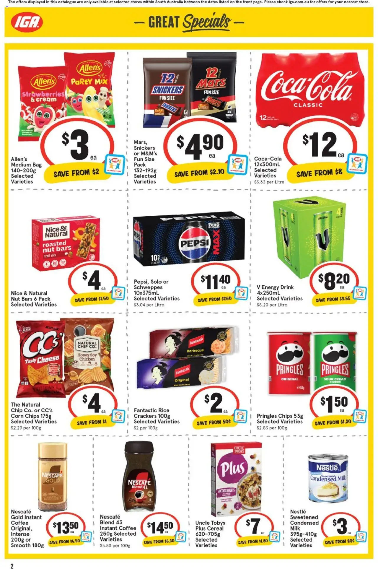 IGA catalogue - valid from 06.08.2025 | Page: 2 | Products: Crackers, Energy drink, Honey, Rice