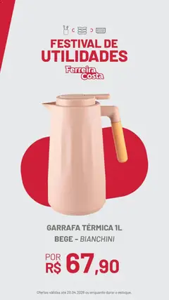 Ferreira Costa ofertas Festival de Utilidades - Pré-Visualização do folheto da loja Ferreira Costa, válido de 10.04.2026 | Página: 3 | Produtos: Garrafa térmica