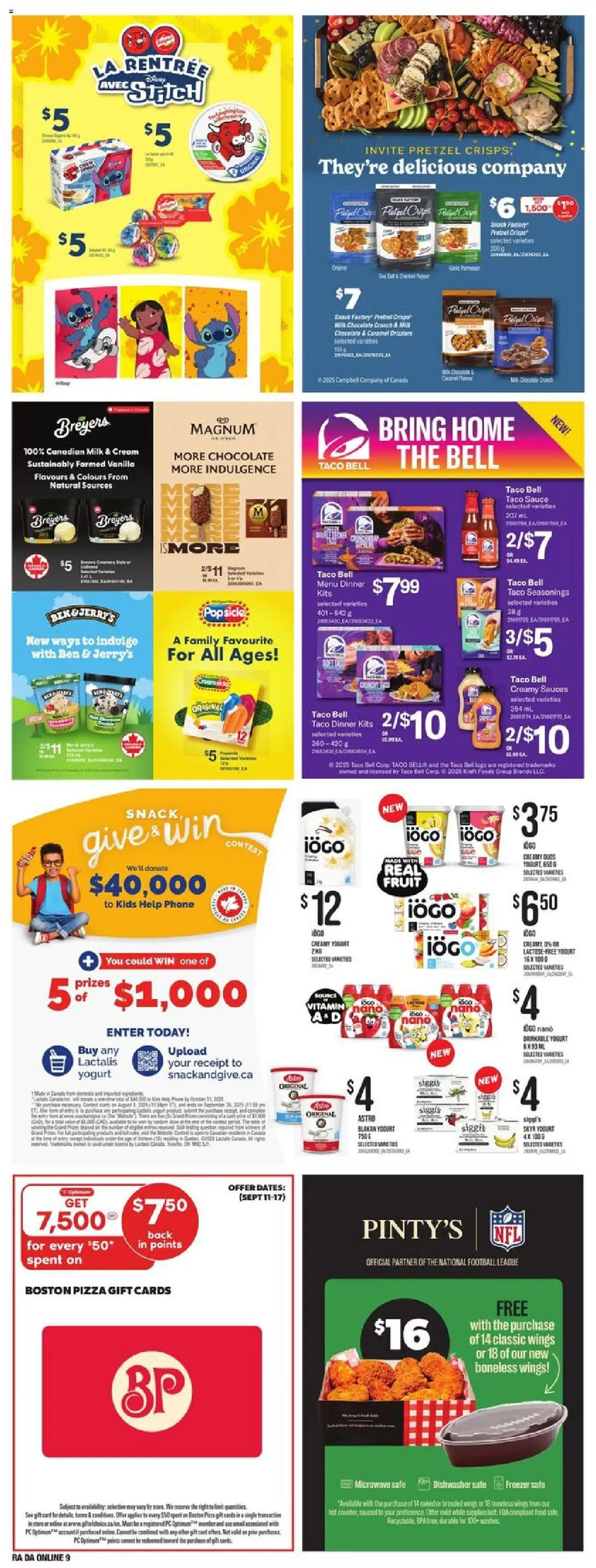 Atlantic Superstore flyer valid from 11.09.2025 | Page: 25 | Products: Cream, PC, Freezer, Pizza