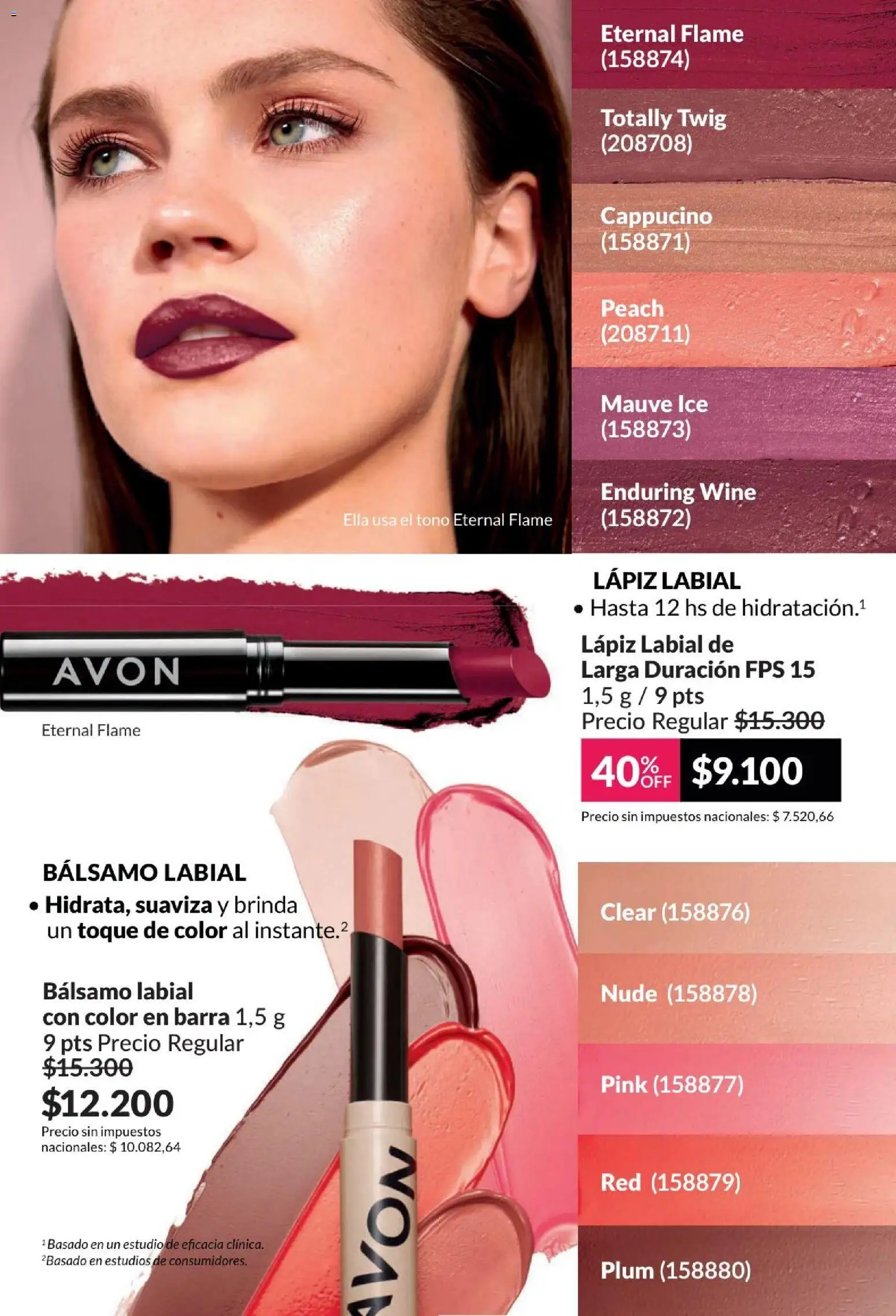 Catálogo AVON Campaña 4/2026 │ válido desde el 01.04.2026 | Página: 40 | Productos: Lápiz labial, Bálsamo
