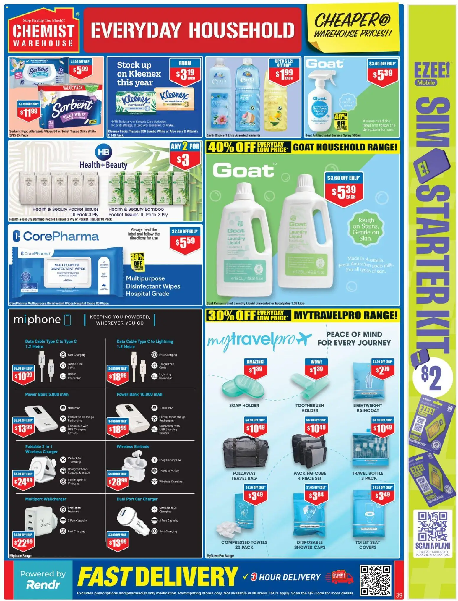 Chemist Warehouse catalogue - valid from 01.01.2026 | Page: 39 | Products: Towels, Phone, Connector, Vitamin
