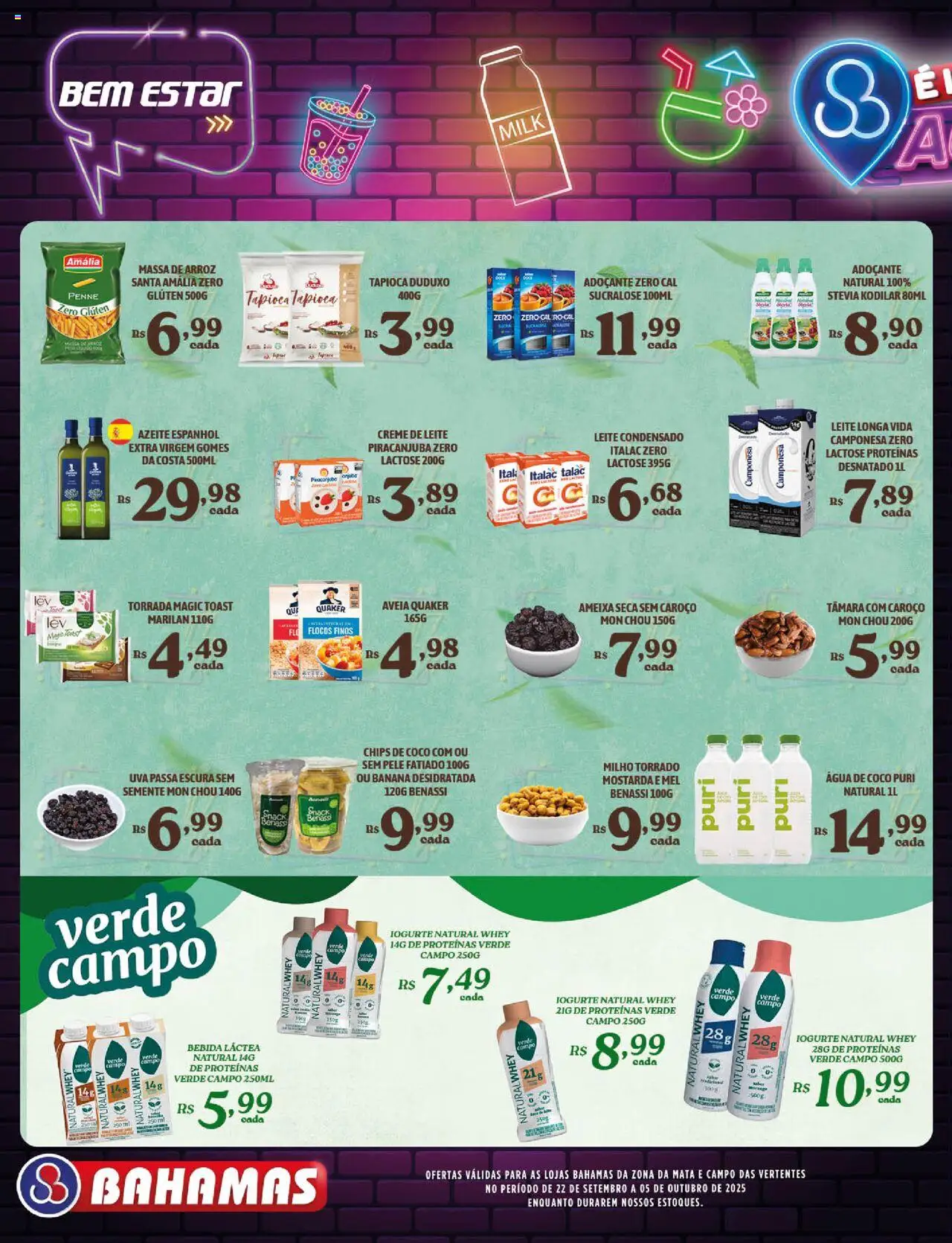 Bahamas Supermercados Folheto - válido de 22.09.2025 | Página: 6 | Produtos: Coco, Tapioca, Creme, Azeite