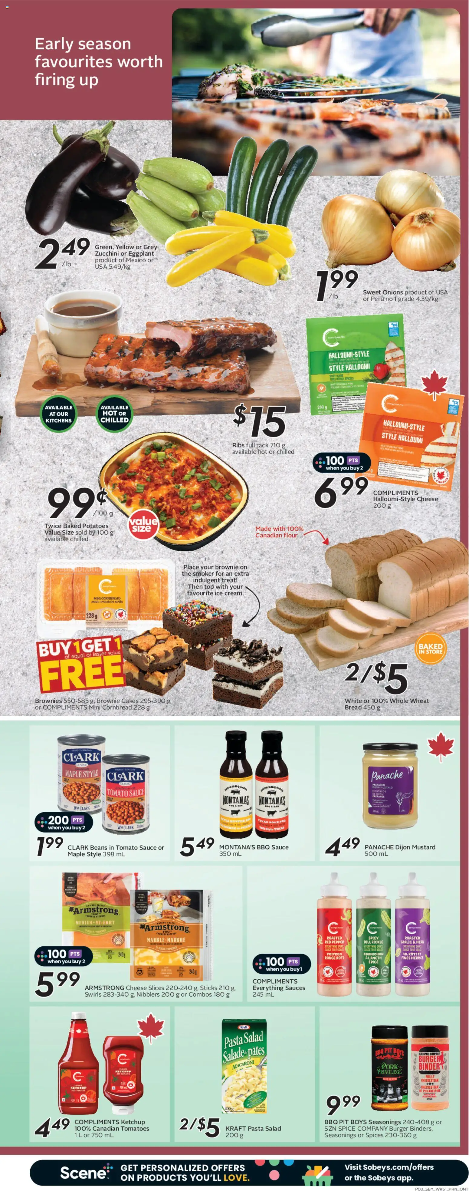 Sobeys flyer valid from 16.04.2026 | Page: 6 | Products: Pasta, Ketchup, Potatoes, Bread