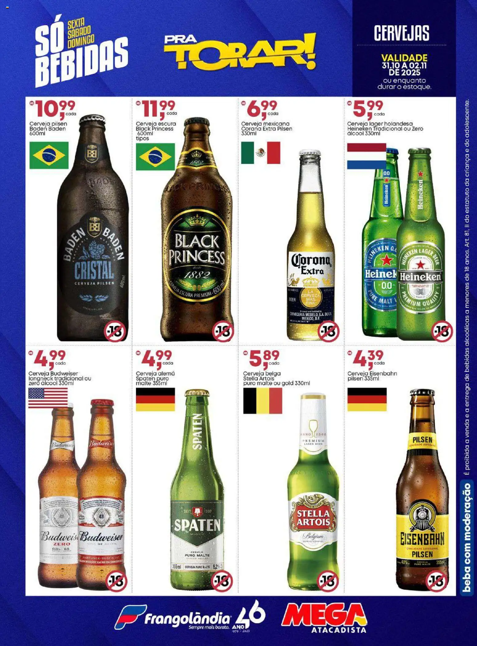 Frangolândia Folheto - válido de 31.10.2025 | Página: 9 | Produtos: Eisenbahn, Cerveja, Heineken