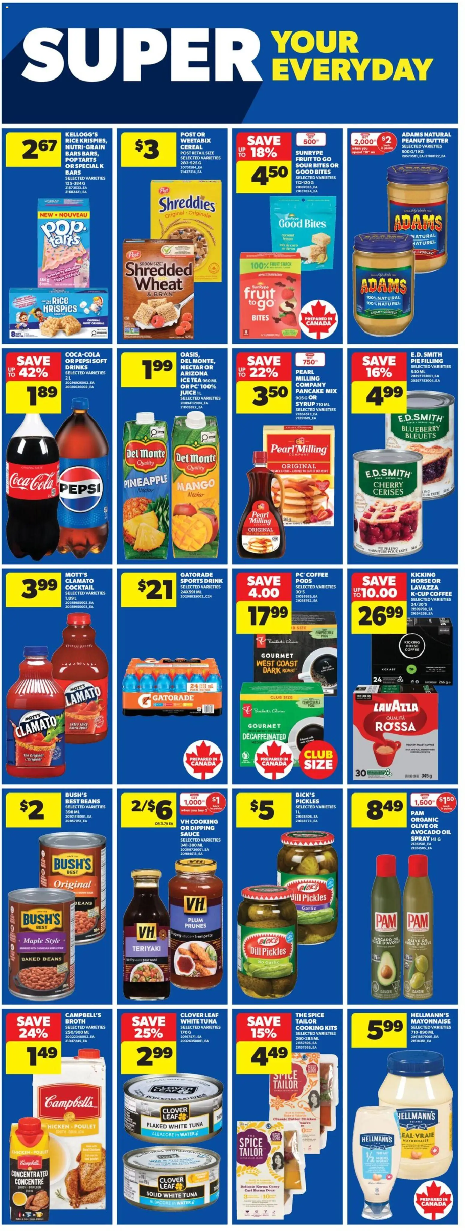 Real Canadian Superstore flyer valid from 22.01.2026 | Page: 14 | Products: Tea, Coffee, Juice, Chicken