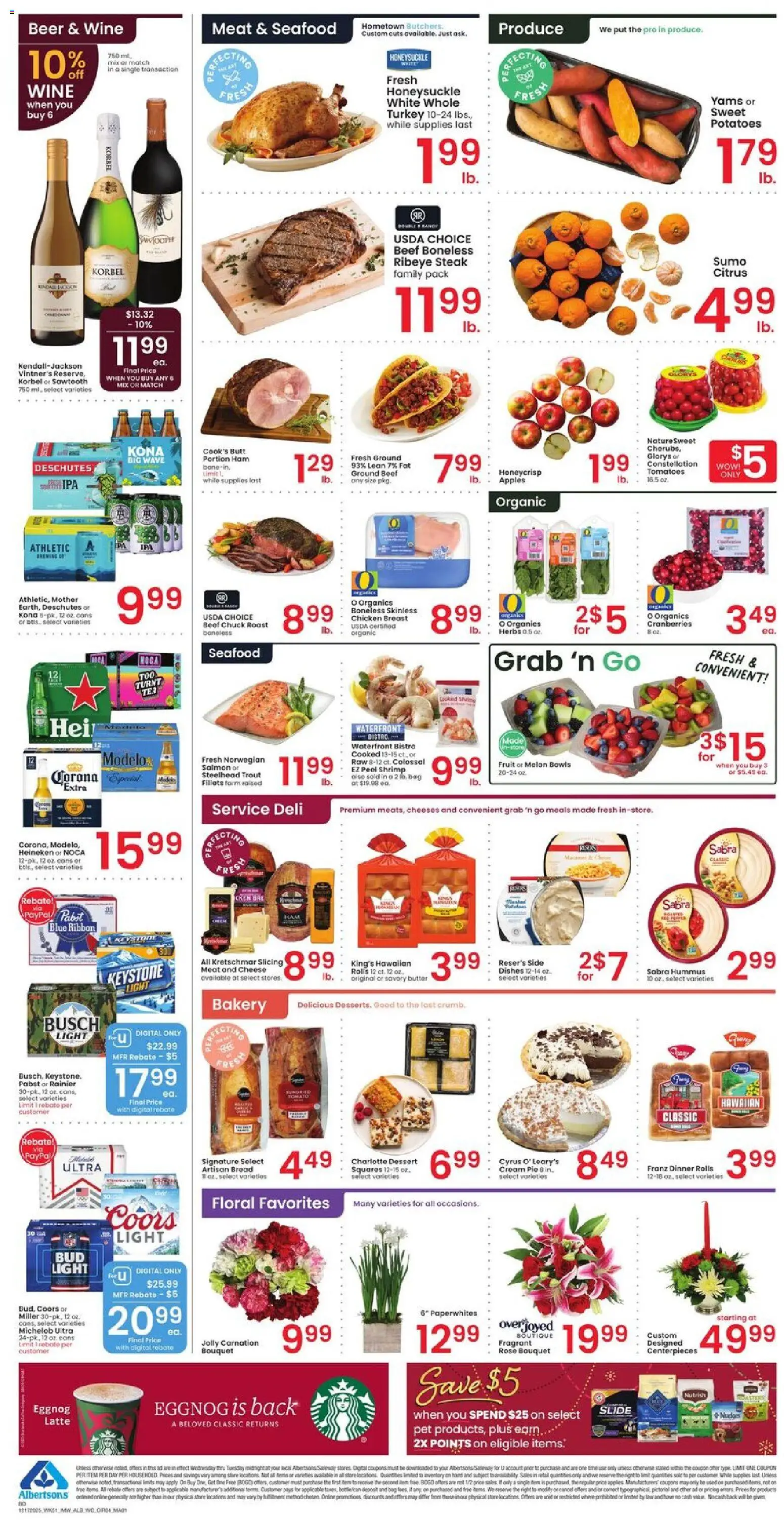 Albertsons Weekly Ad - valid from 17.12.2025 | Page: 4 | Products: Bread, Apples, Tomatoes, Melon