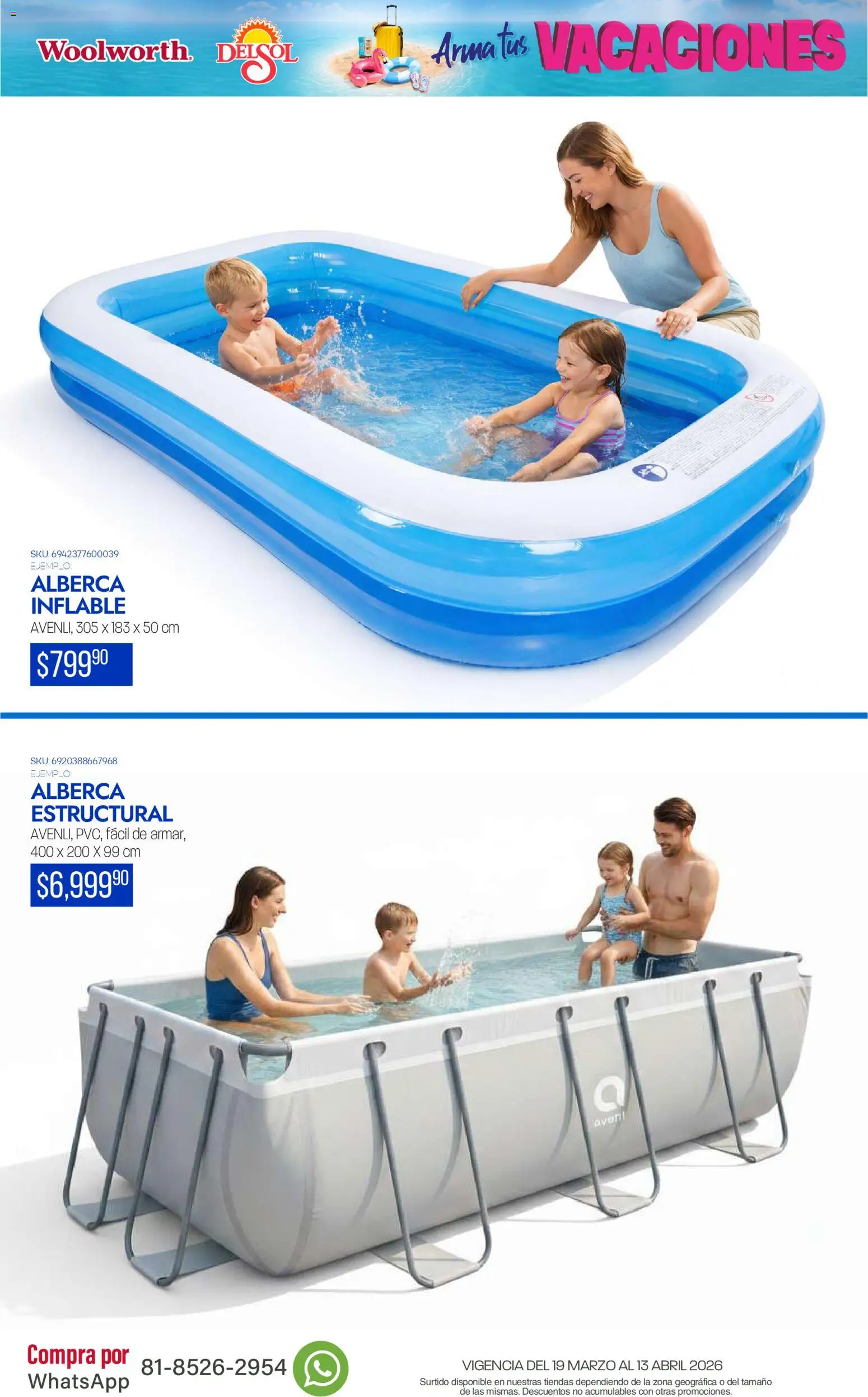 Nuevas ofertas de Del Sol y Woolworth catálogo Arma tus Vacaciones  válidas en toda la República Mexicana desde el 19.03.2026. ¡Encuentra las mejores ofertas en Del Sol y Woolworth catálogo Arma tus Vacaciones ! | Página: 5