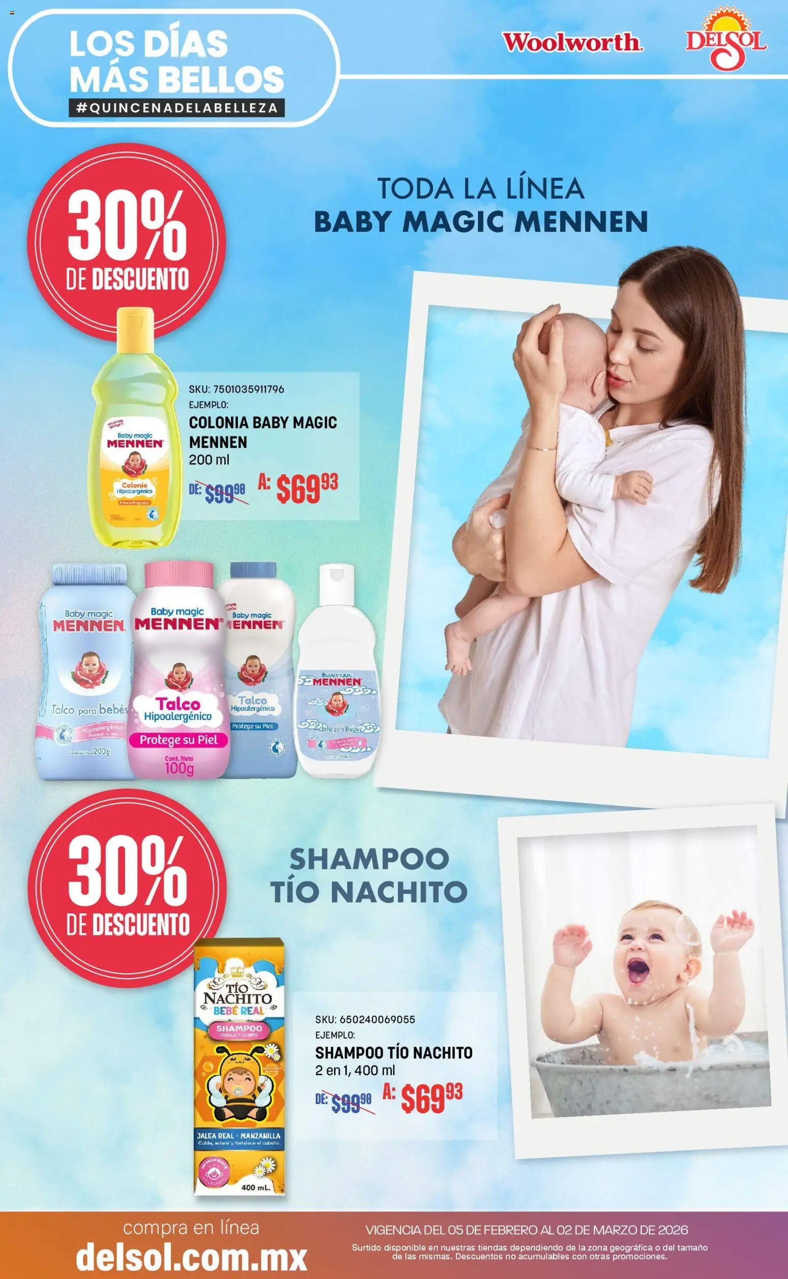 Nuevas ofertas de Del Sol y Woolworth válidas en toda la República Mexicana desde el 05.02.2026. ¡Encuentra las mejores ofertas en Del Sol y Woolworth catálogo! | Página: 29 | Productos: Aceite