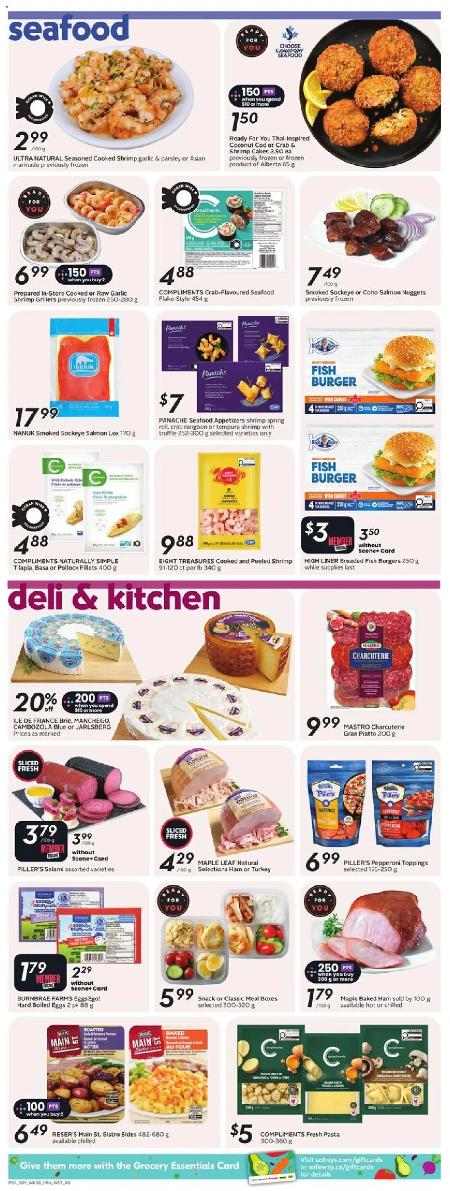 Safeway flyer valid from 15.01.2026 | Page: 7 | Products: Fish, Pasta, Eggs, Ham