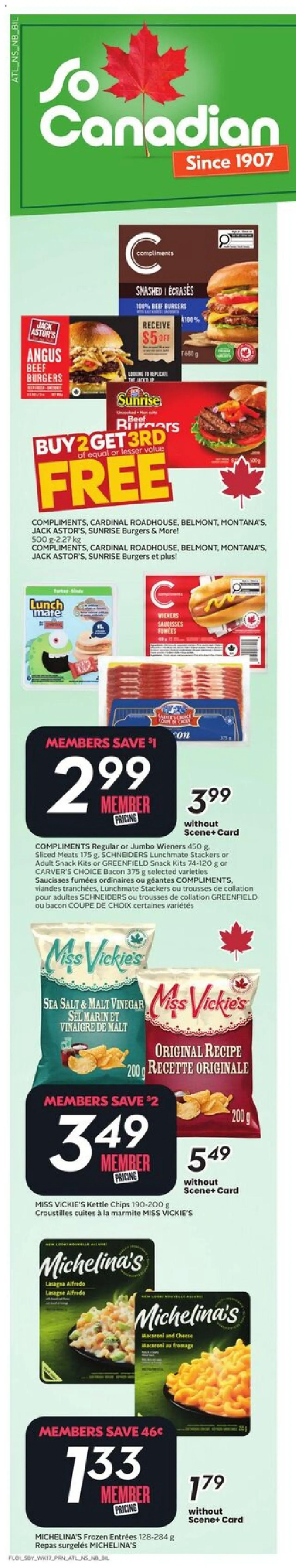 Sobeys flyer valid from 21.08.2025 | Page: 2 | Products: Beef, Chips, Kettle