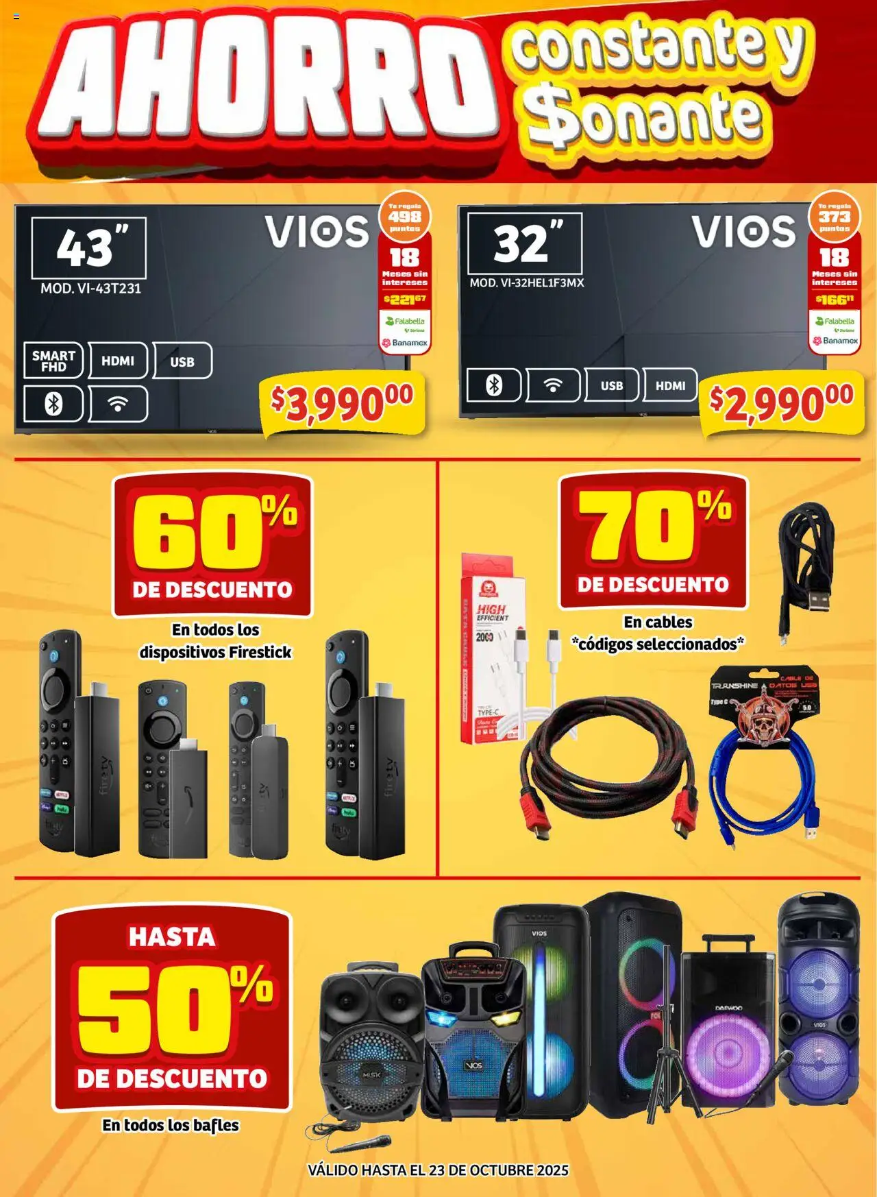 Nuevas ofertas de Soriana válidas en toda la República Mexicana desde el 16.10.2025. ¡Encuentra las mejores ofertas en Soriana - Pesito Valedor Mercado: Chih, Coah, Dur, NL, SLP, Tamps, Zac! | Página: 22 | Productos: Usb, Cable, Té