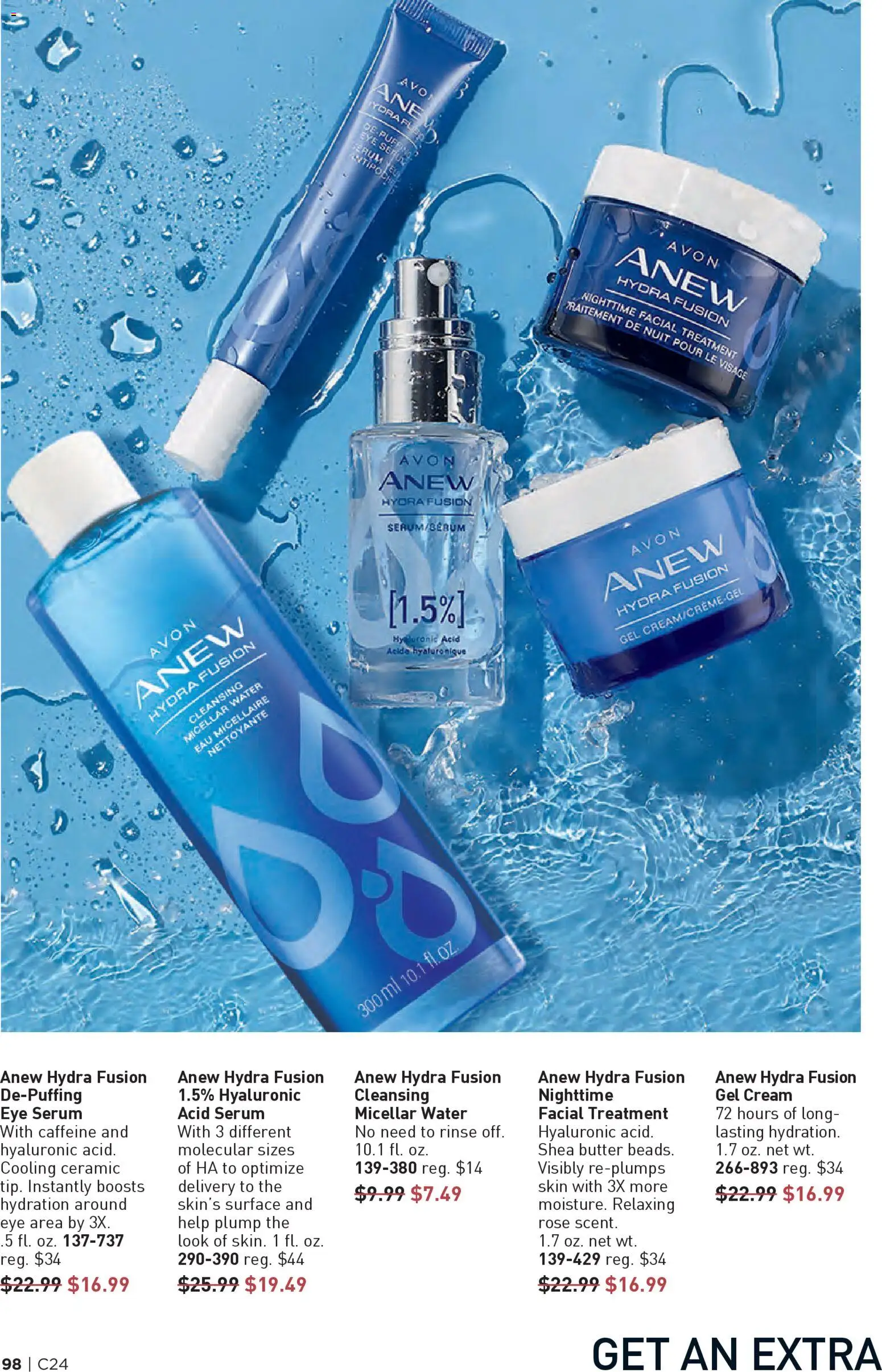 Avon Brochure - valid from 19.11.2025 | Page: 98 | Products: Fusion, Micellar water, Cream, Water