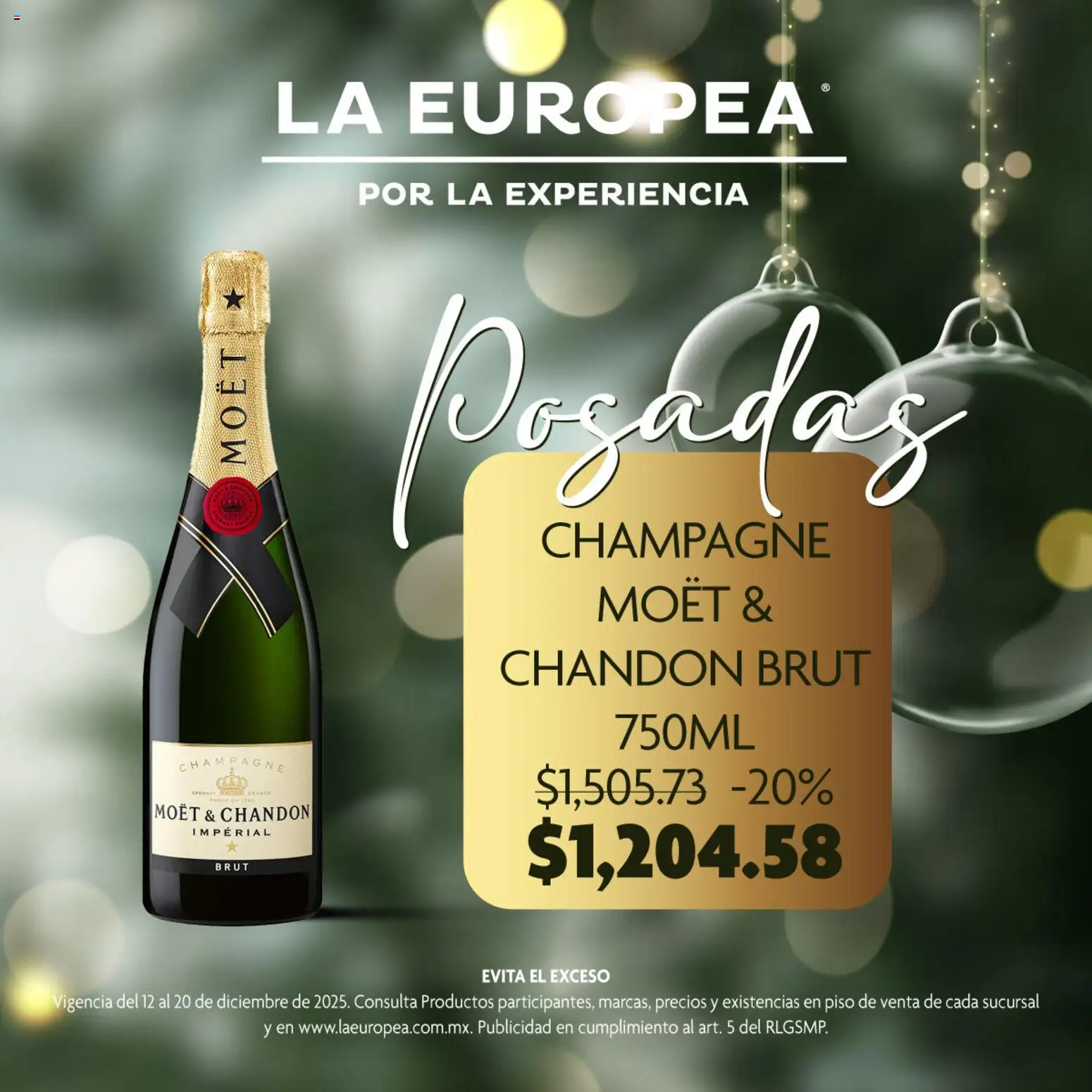 Nuevas ofertas de La Europea válidas en toda la República Mexicana desde el 12.12.2025. ¡Encuentra las mejores ofertas en La Europea catálogo Moët & Chandon! | Página: 1 | Productos: Champagne