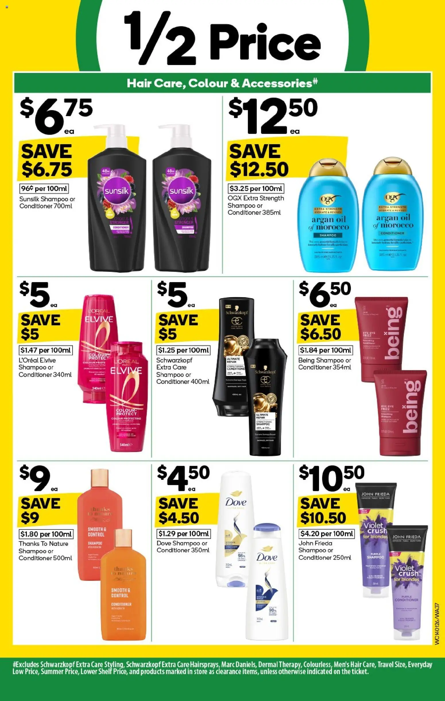 Woolworths catalogue - valid from 14.01.2026 | Page: 37 | Products: Shampoo, Conditioner, Oil, Argan oil