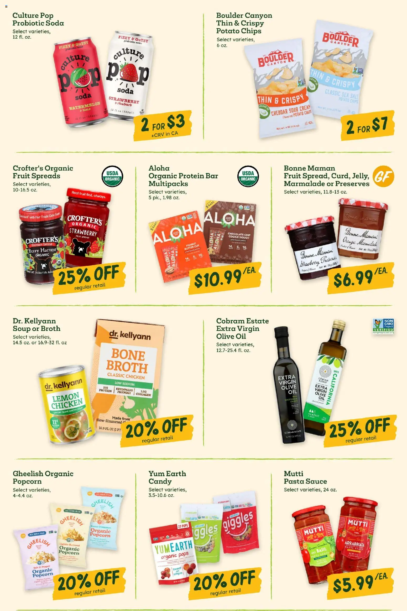 Sprouts Monthly Ad - valid from 25.02.2026 | Page: 9 | Products: Pasta, Chips, Cream, Watermelon
