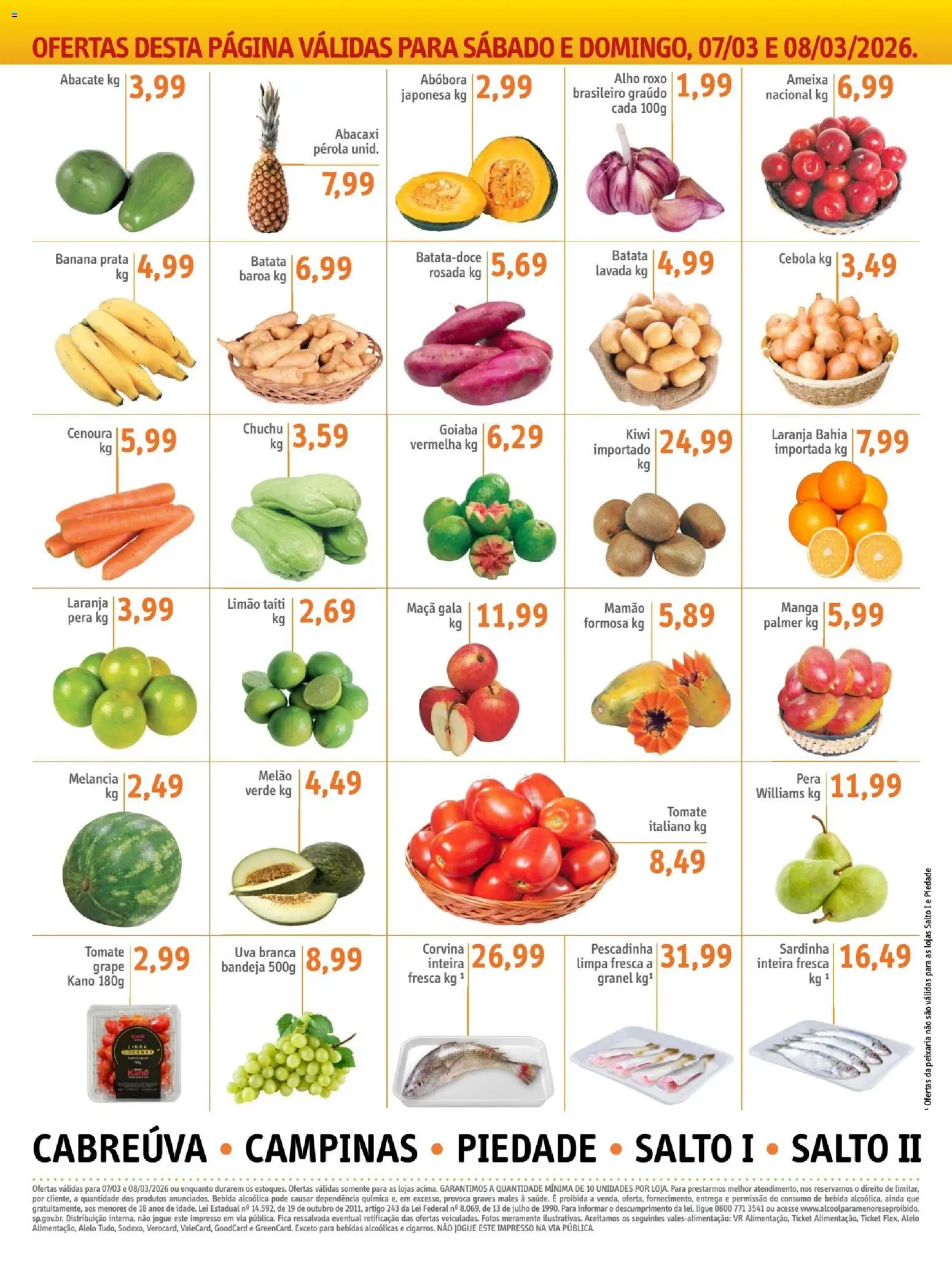 Sonda Folheto - válido de 06.03.2026 | Página: 6 | Produtos: Goiaba, Abóbora, Batata, Ameixa