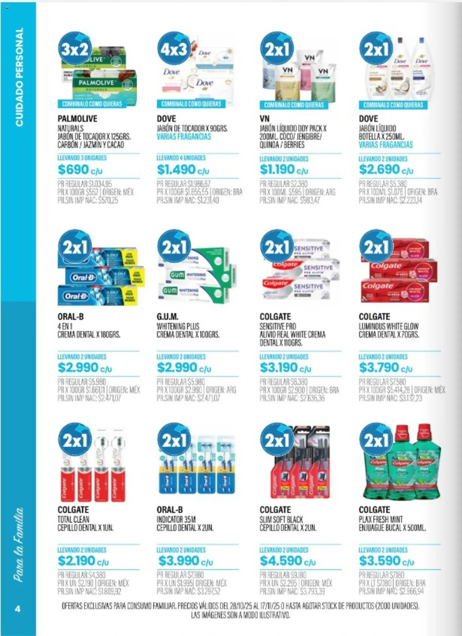 Pigmento catálogo │ válido desde el 28.10.2025 | Página: 4 | Productos: Jabón líquido, Cepillo, Enjuague bucal, Cacao