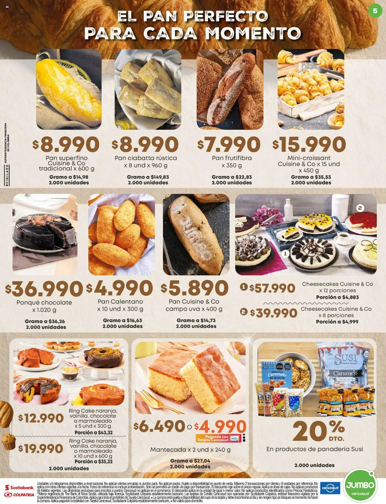 Jumbo revista - valida desde el 14.08.2025 | Página: 5 | Productos: Ponqué, Uva, Pan, Chocolate