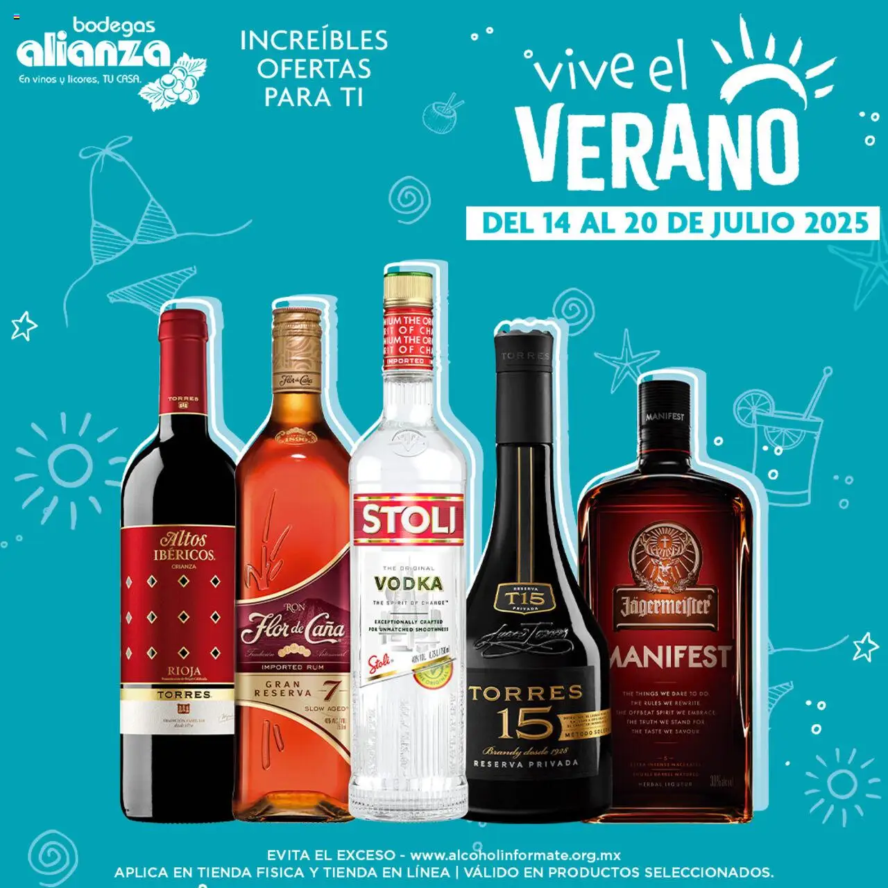 Nuevas ofertas de Bodegas Alianza válidas en toda la República Mexicana desde el 14.07.2025. ¡Encuentra las mejores ofertas en Bodegas Alianza - Catálogo Vive El Verano! | Página: 1 | Productos: Vodka
