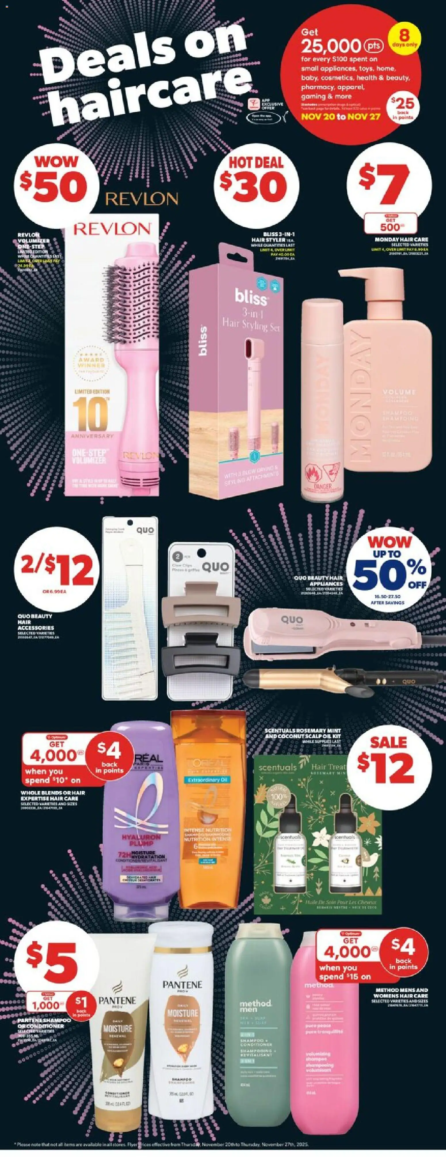 Real Canadian Superstore flyer valid from 20.11.2025 | Page: 40 | Products: Shampoo, Conditioner, Oil