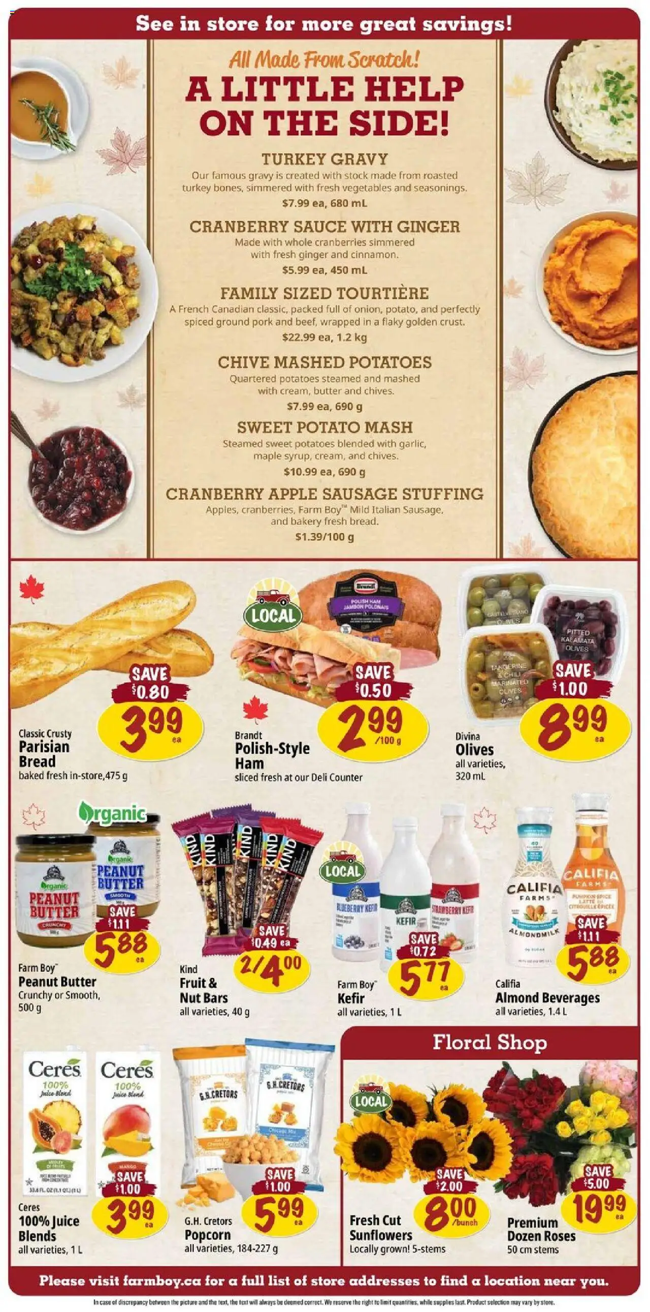 Farm Boy flyer valid from 02.10.2025 | Page: 3 | Products: Turkey, Butter, Pumpkin, Pork
