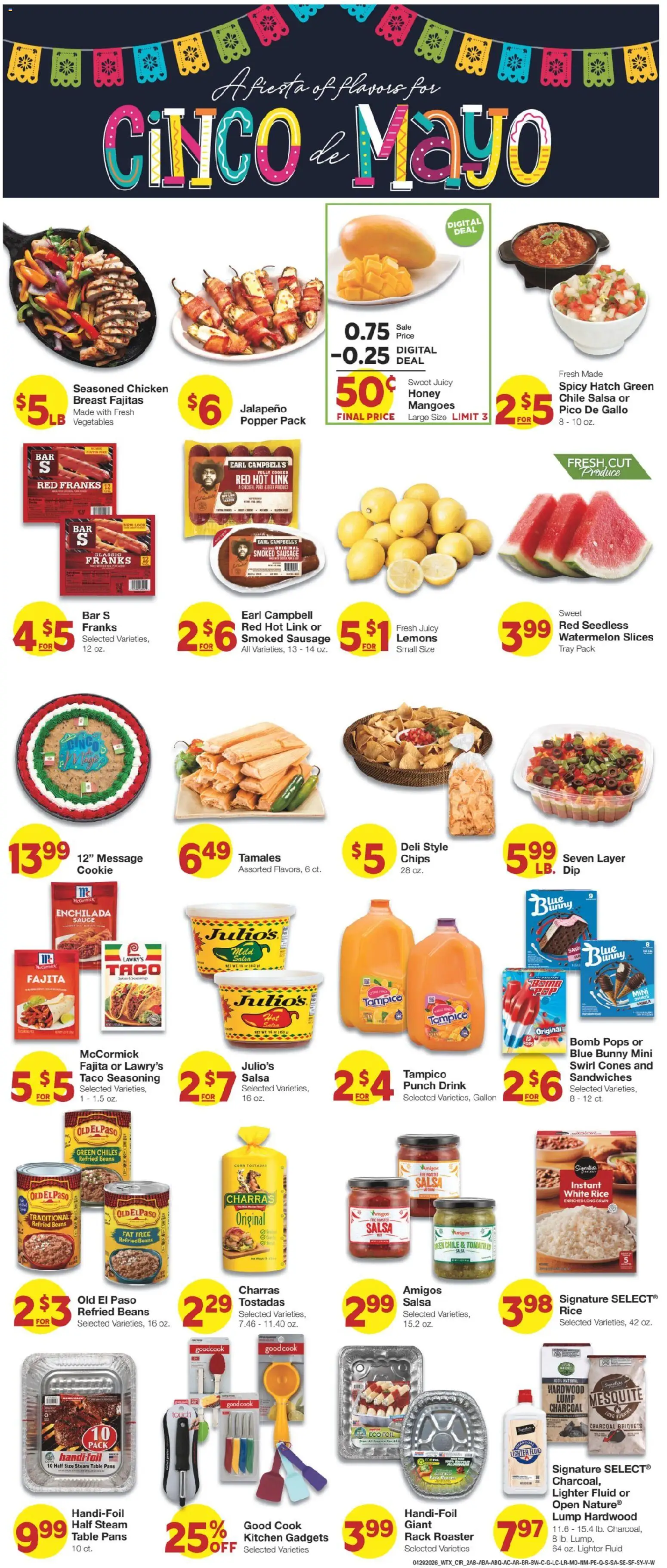 United Supermarkets Weekly Ad - valid from 28.04.2026 | Page: 2 | Products: Corn, Table, Sauce, Sausage