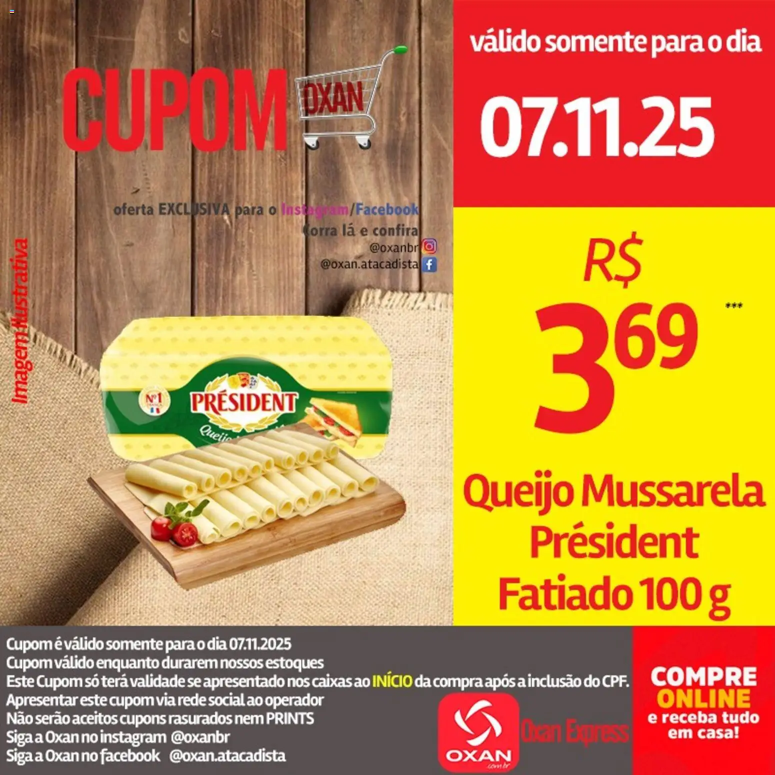 Oxan Atacadista Folheto - válido de 07.11.2025 | Página: 6 | Produtos: Queijo, Mussarela