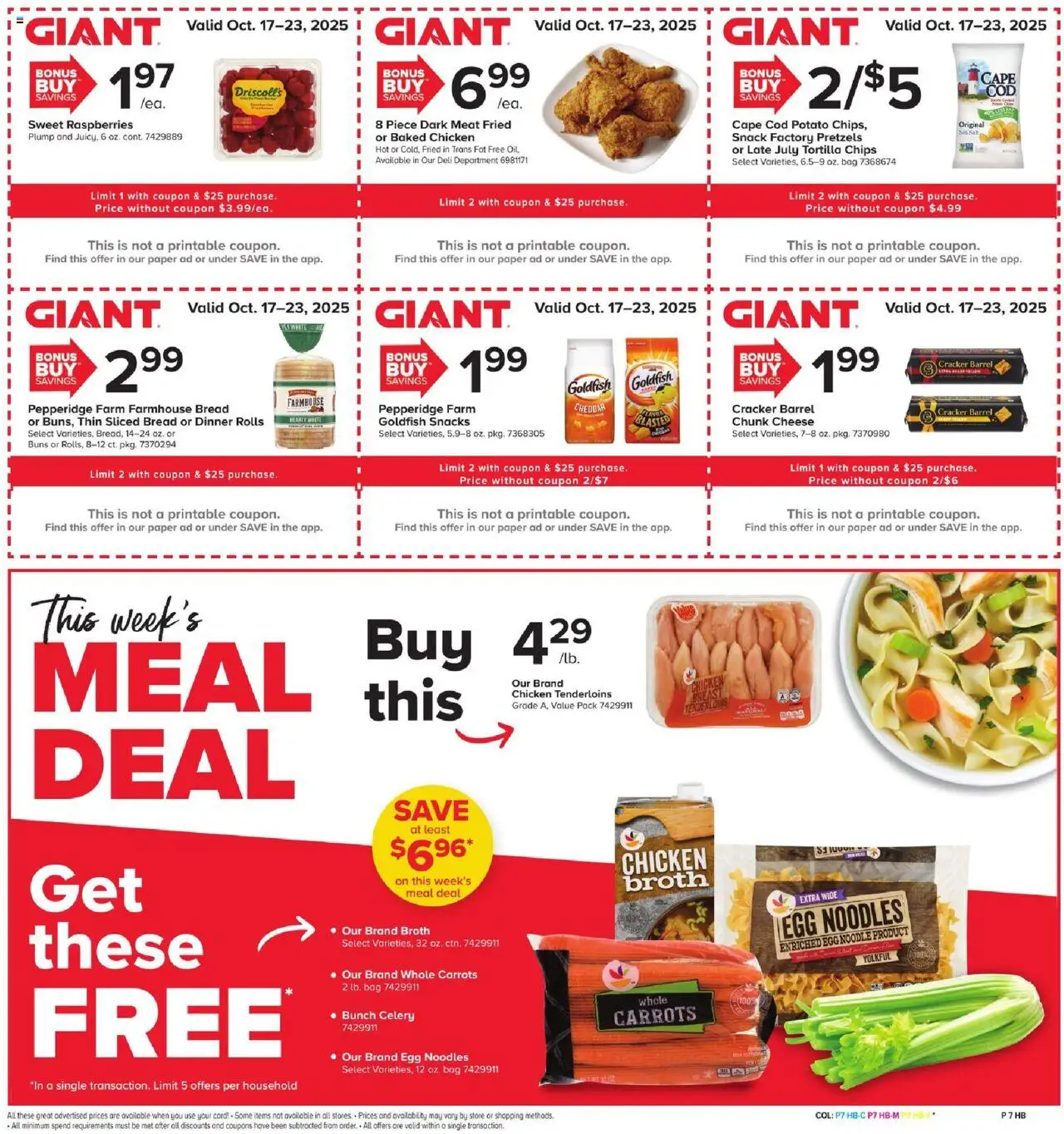 Giant Weekly Ad - valid from 17.10.2025 | Page: 5 | Products: Noodles, Chips, Salt, Bag