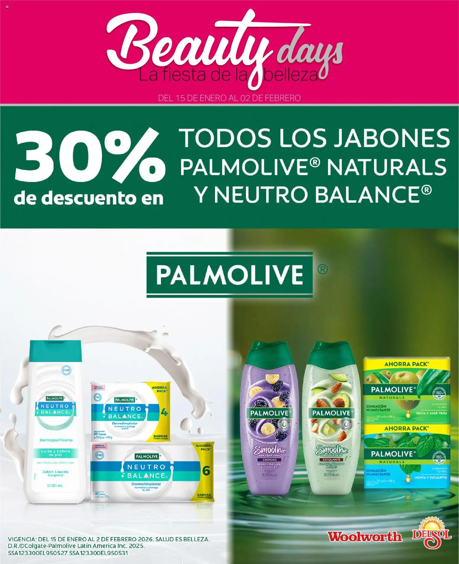 Nuevas ofertas de Del Sol y Woolworth válidas en toda la República Mexicana desde el 15.01.2026. ¡Encuentra las mejores ofertas en Del Sol y Woolworth catálogo! | Página: 2 | Productos: Jabón líquido, Jabón