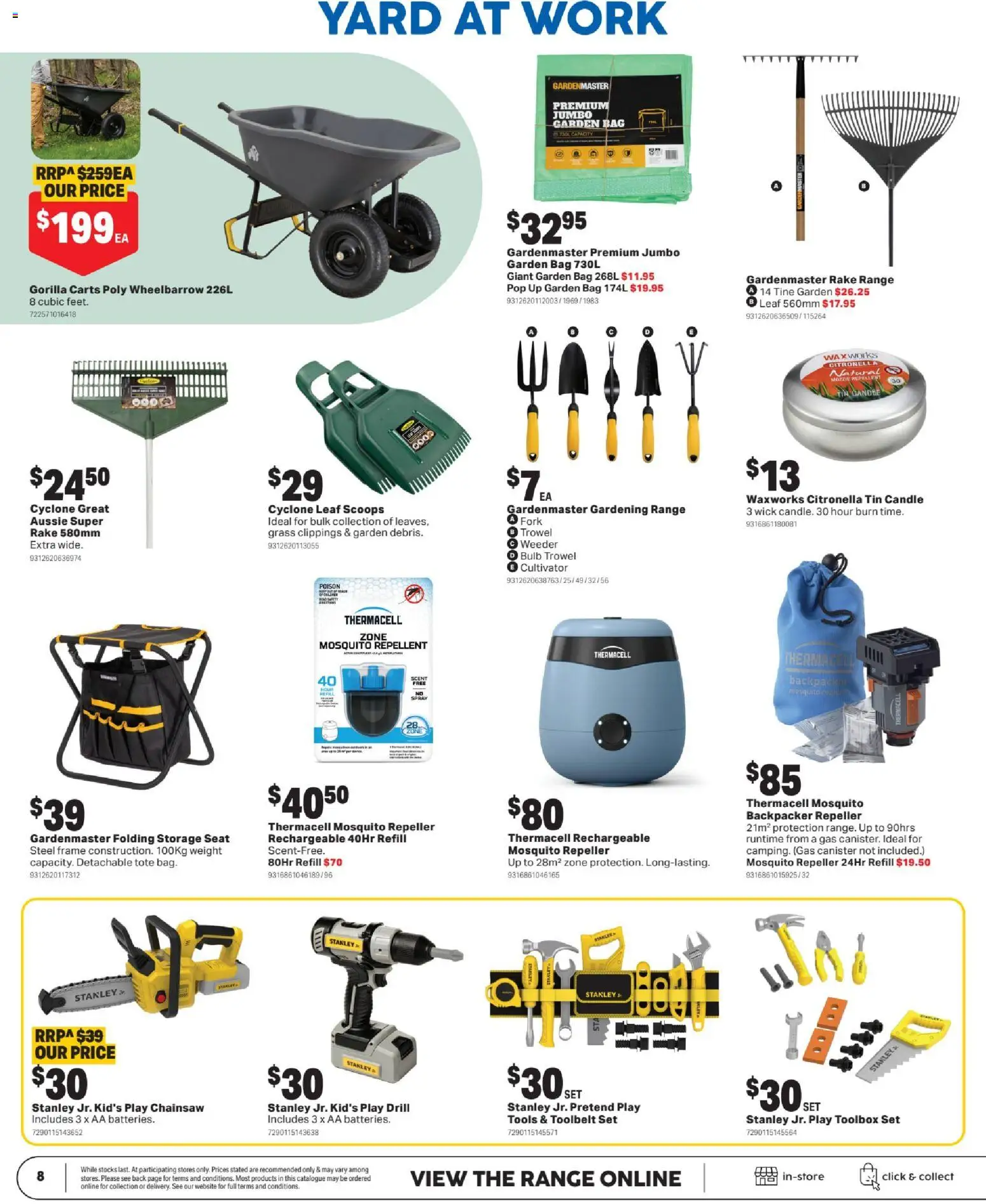 Mitre 10 catalogue - valid from 18.03.2026 | Page: 8 | Products: Rake, Candle, Bag, Weight