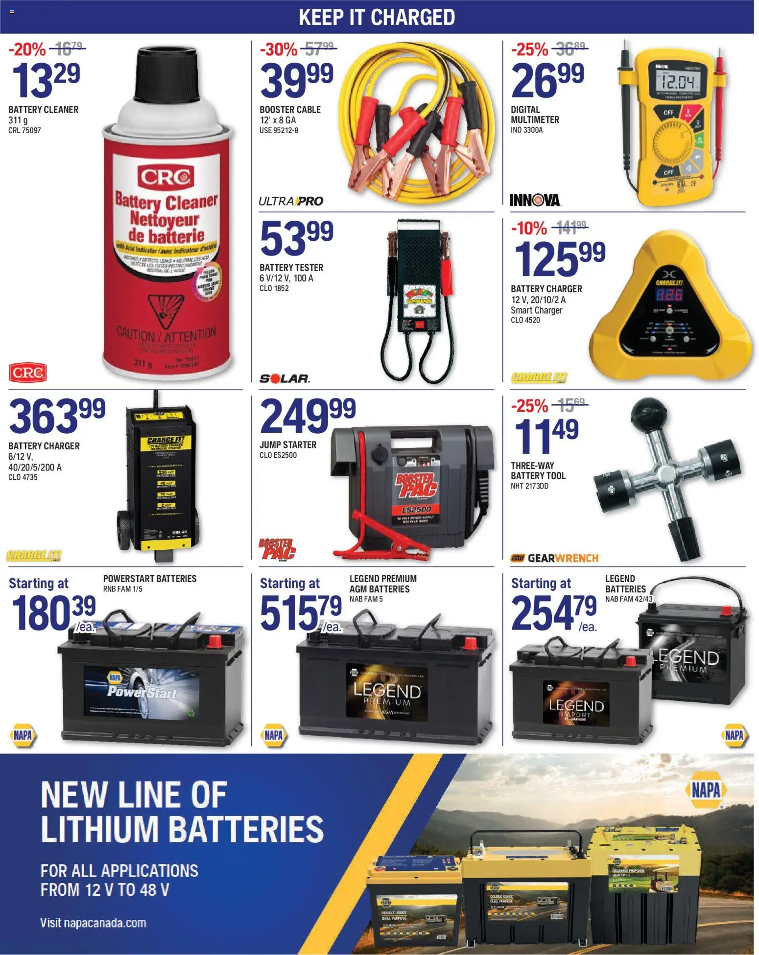 NAPA Auto Parts flyer valid from 01.01.2026 | Page: 5 | Products: Cable, Battery