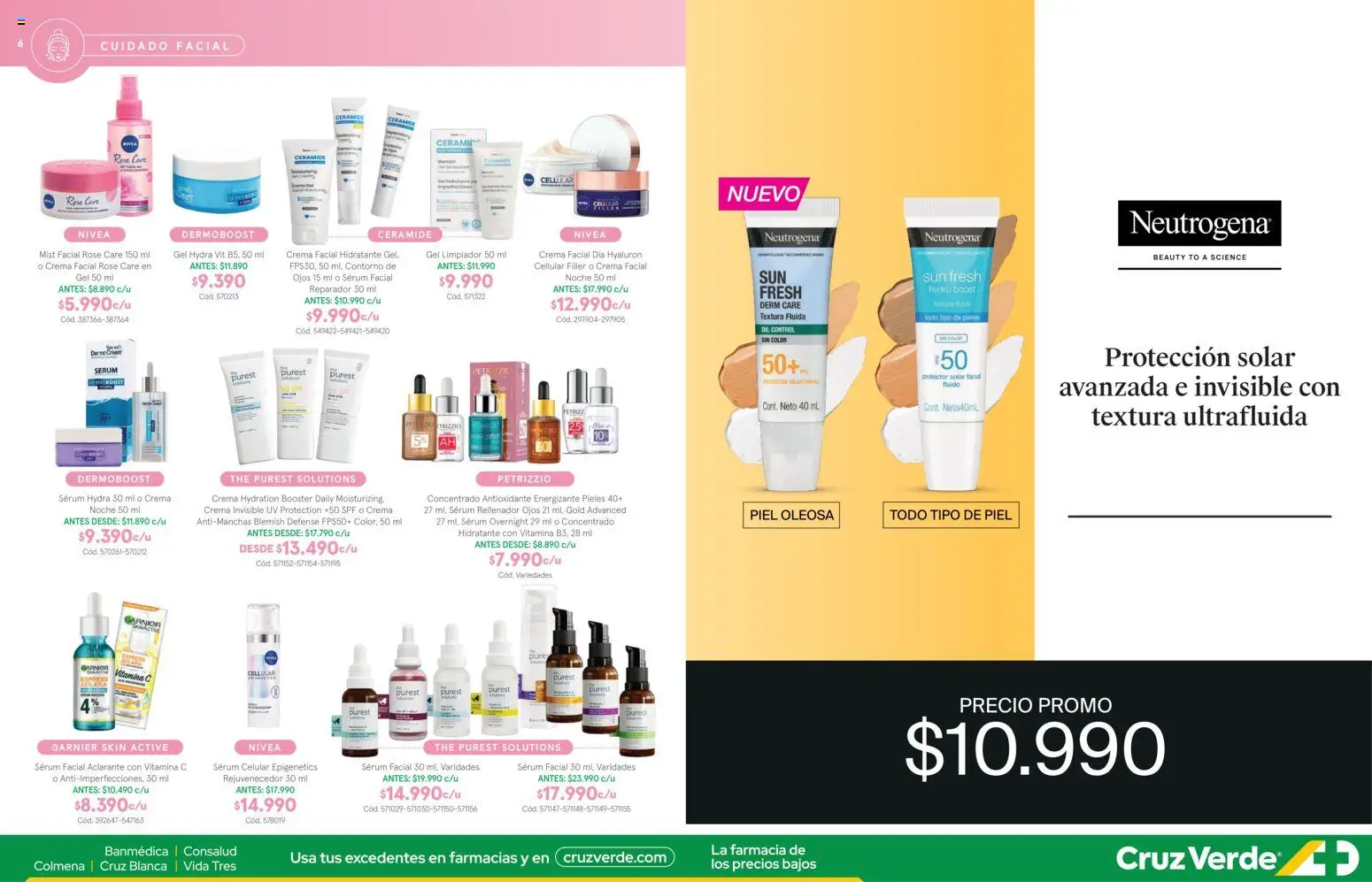 Cruz Verde Descuentos │ válido desde el 01.01.2026 | Página: 4 | Productos: Limpiador, Protector solar, Crema, Serum