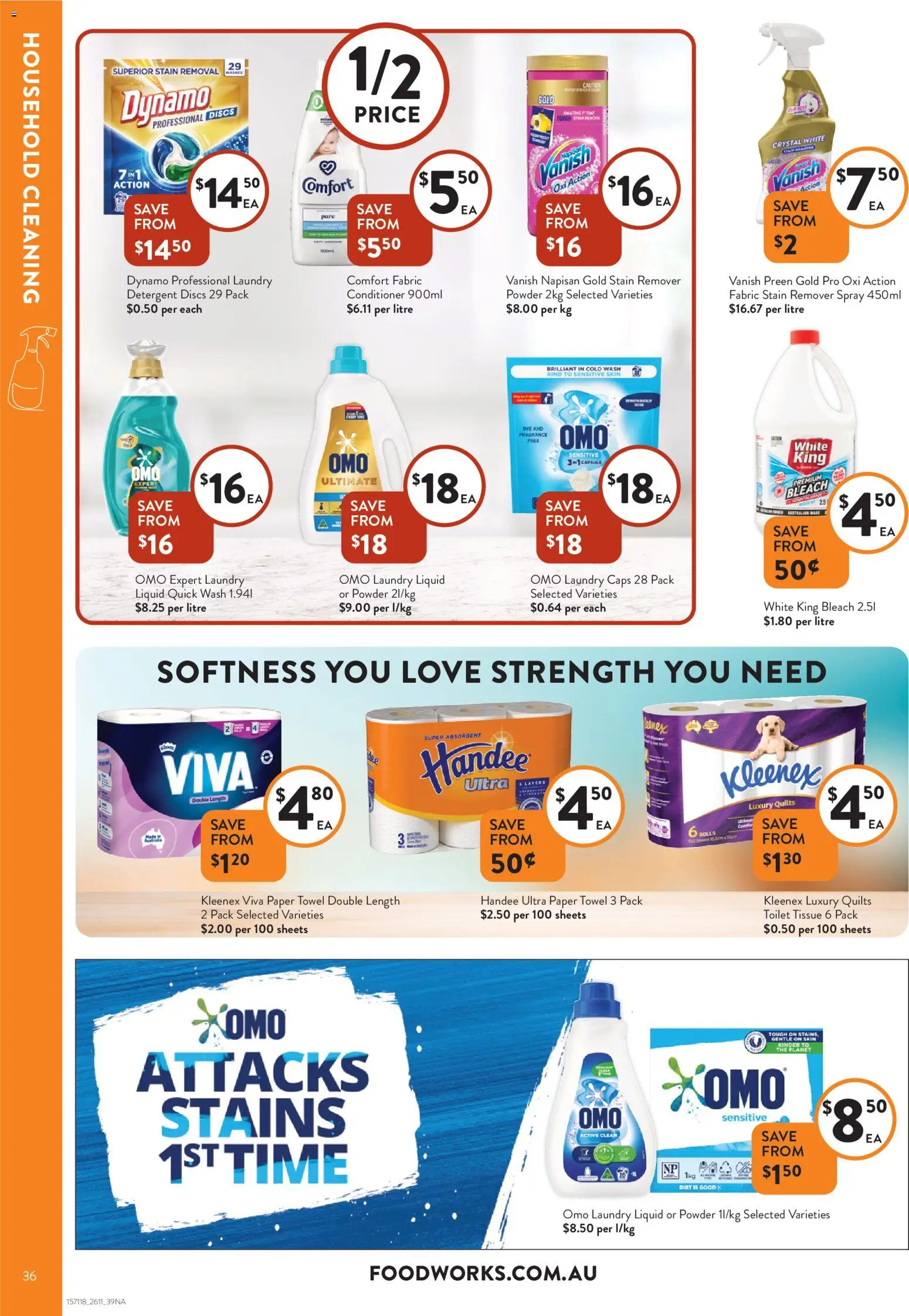 Foodworks catalogue - valid from 26.11.2025 | Page: 36 | Products: Household, Conditioner, Detergent, Laundry