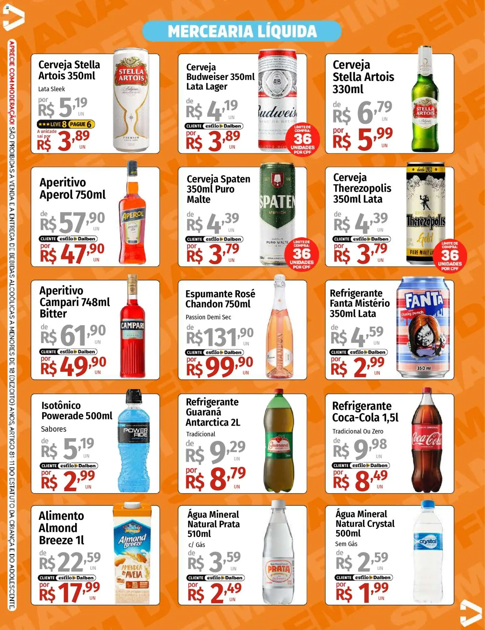 Supermercado Dalben Folheto - válido de 24.10.2025 | Página: 3 | Produtos: Guaraná, Espumante, Cerveja, Refrigerante