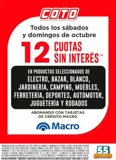Vista previa Coto - Banco Macro Octubre válido desde el 01.10.2025