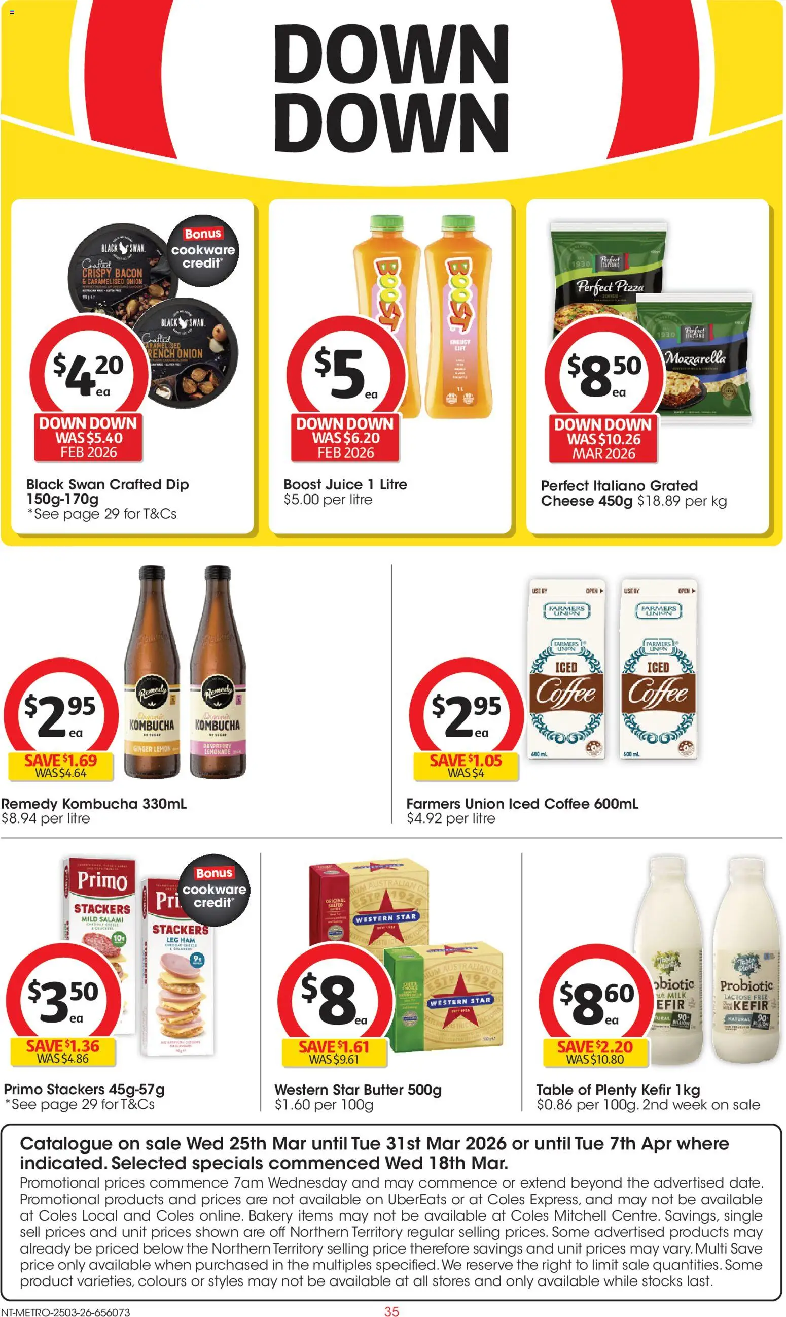 Coles catalogue - valid from 25.03.2026 | Page: 35 | Products: Cheese, Coffee, Lemon, Bakery