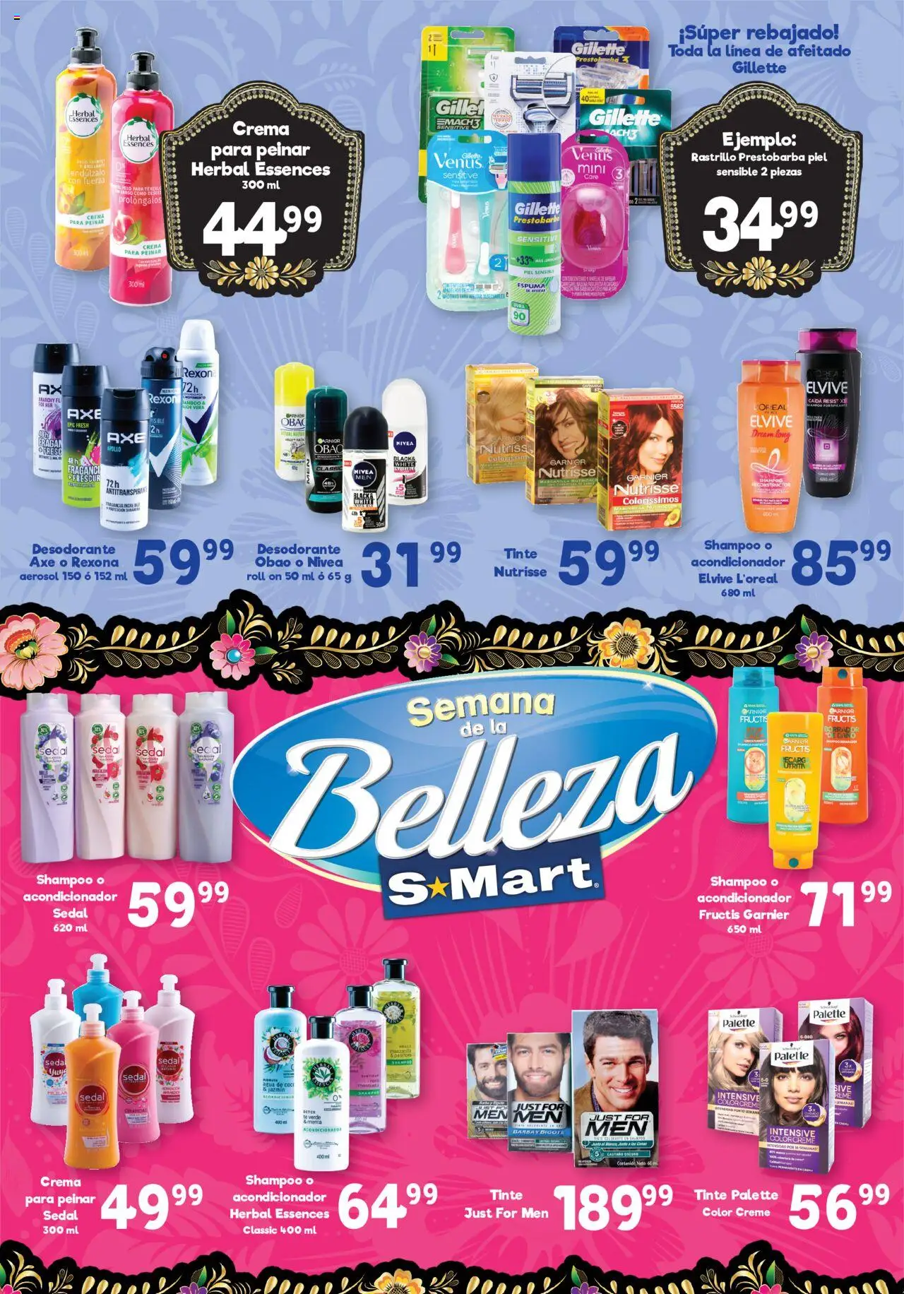 Nuevas ofertas de S-Mart válidas en toda la República Mexicana desde el 09.09.2025. ¡Encuentra las mejores ofertas en S-Mart - Folleto de Feria - Monterrey! | Página: 3 | Productos: Rastrillo, Té, Fragancia, Acondicionador